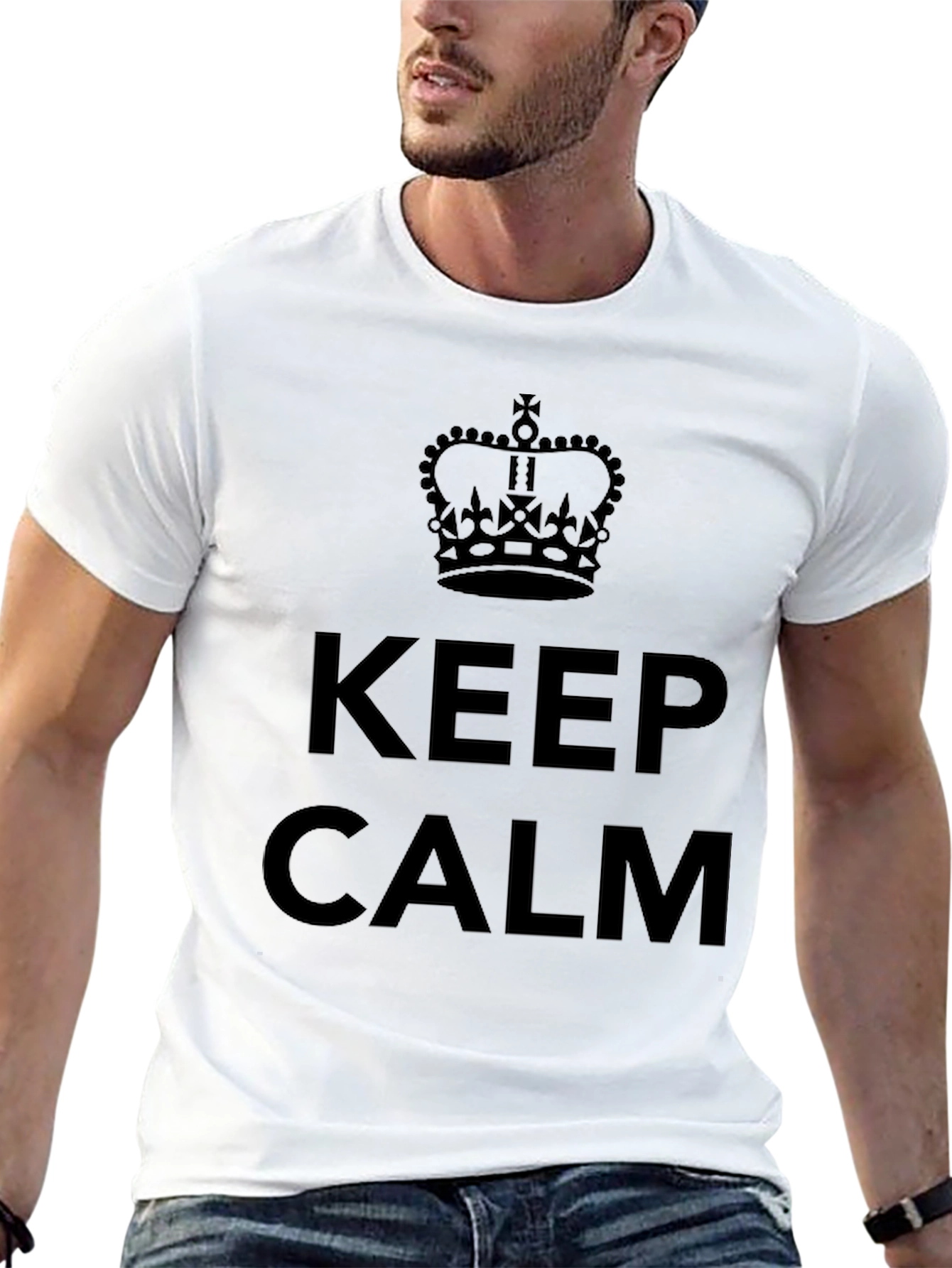 Keep Calm Crown Black T-Shirt