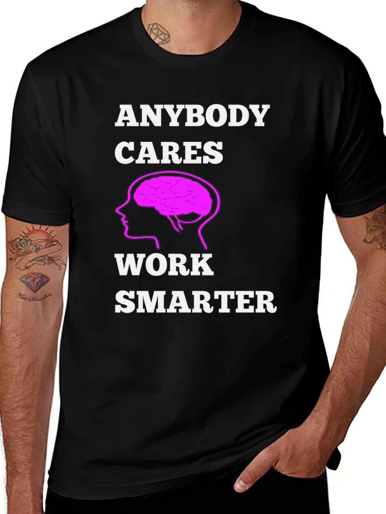 Work Smarter T-Shirt - Brain Graphic Tee