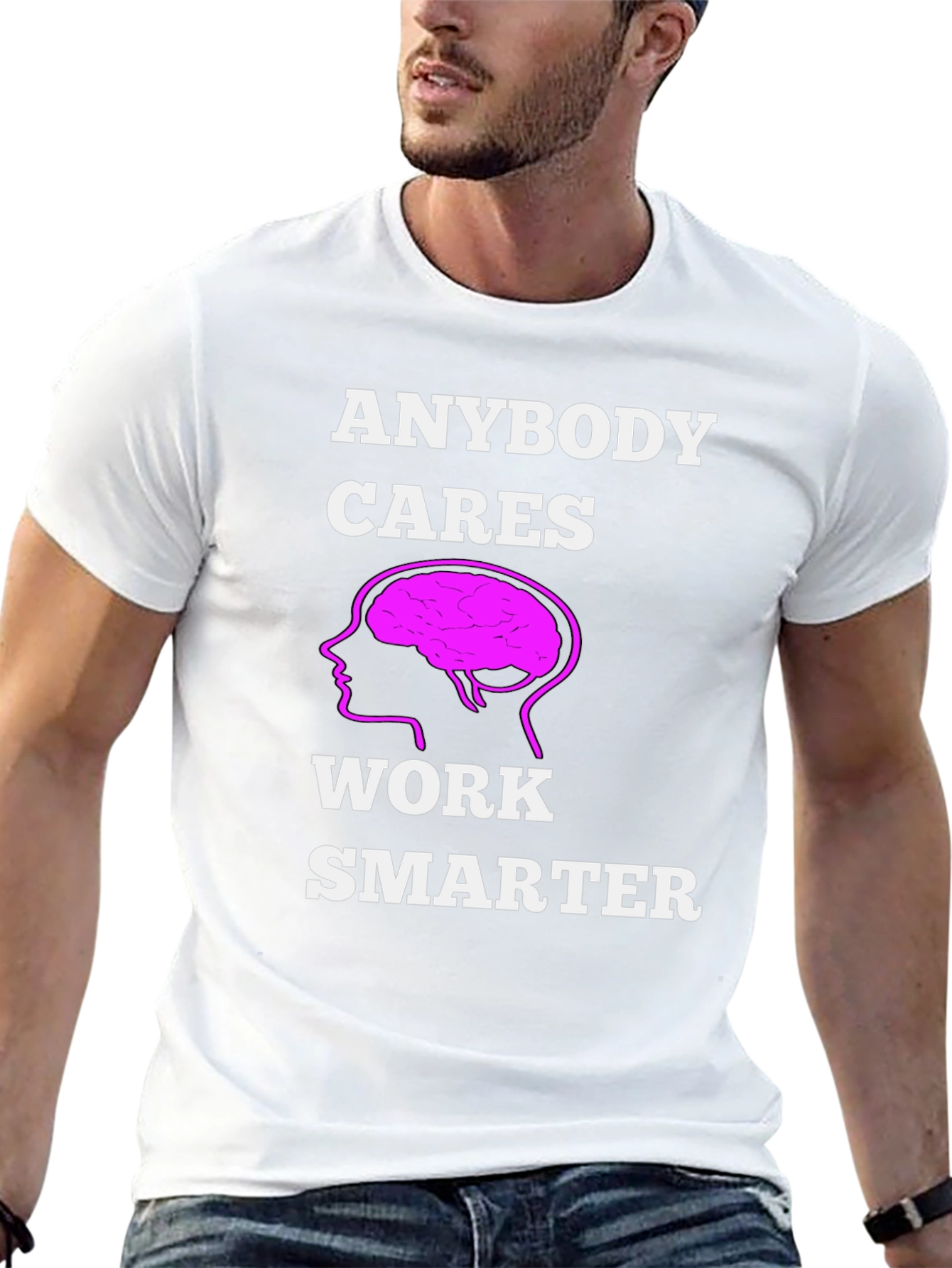 Work Smarter T-Shirt - Brain Graphic Tee