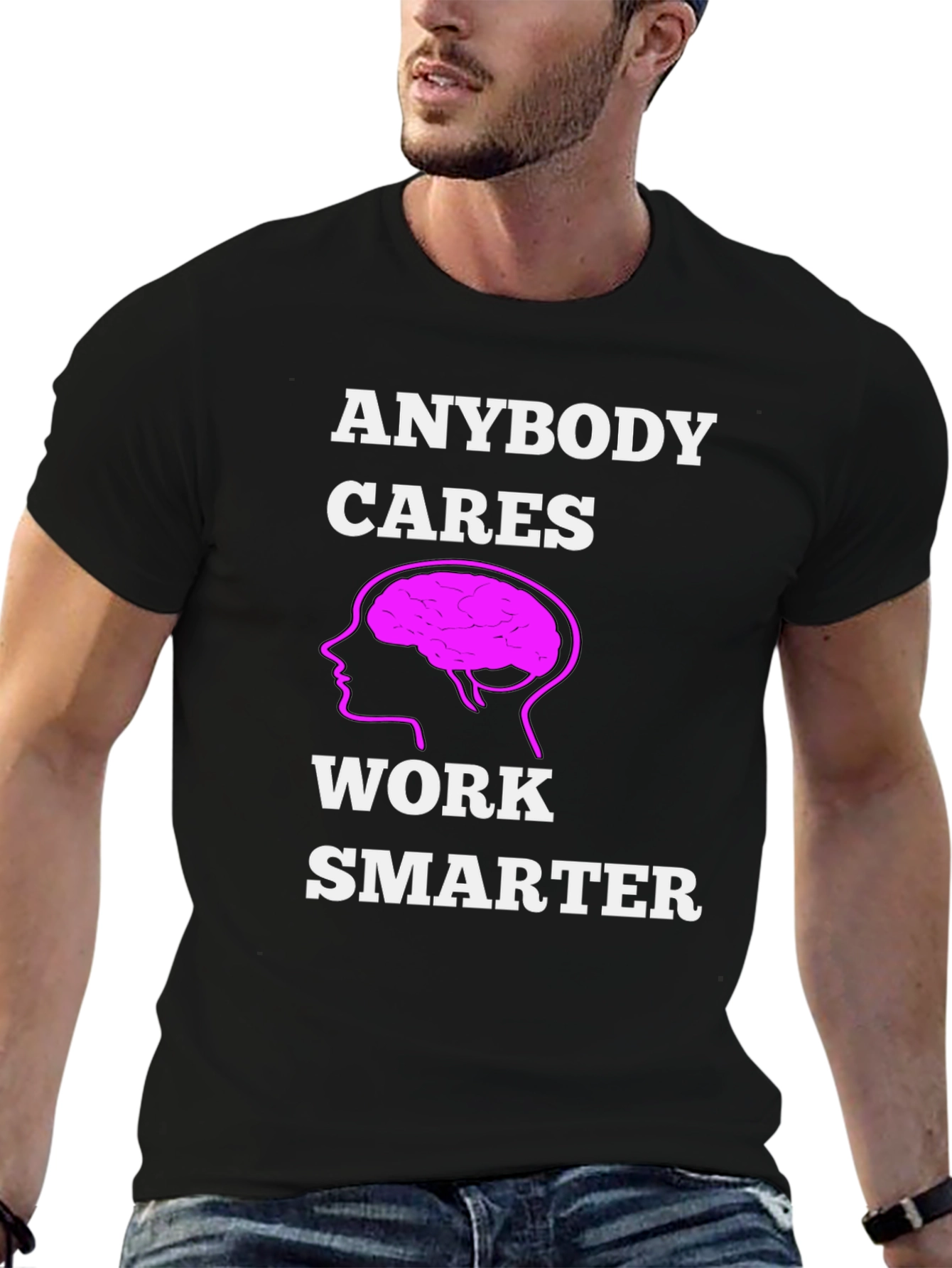 Work Smarter T-Shirt - Brain Graphic Tee