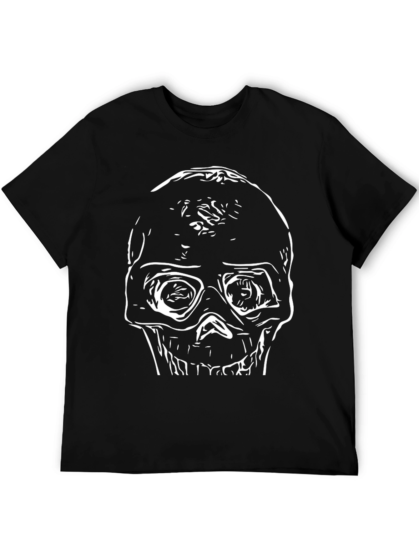 Skull Graphic Black T-Shirt - Edgy Style
