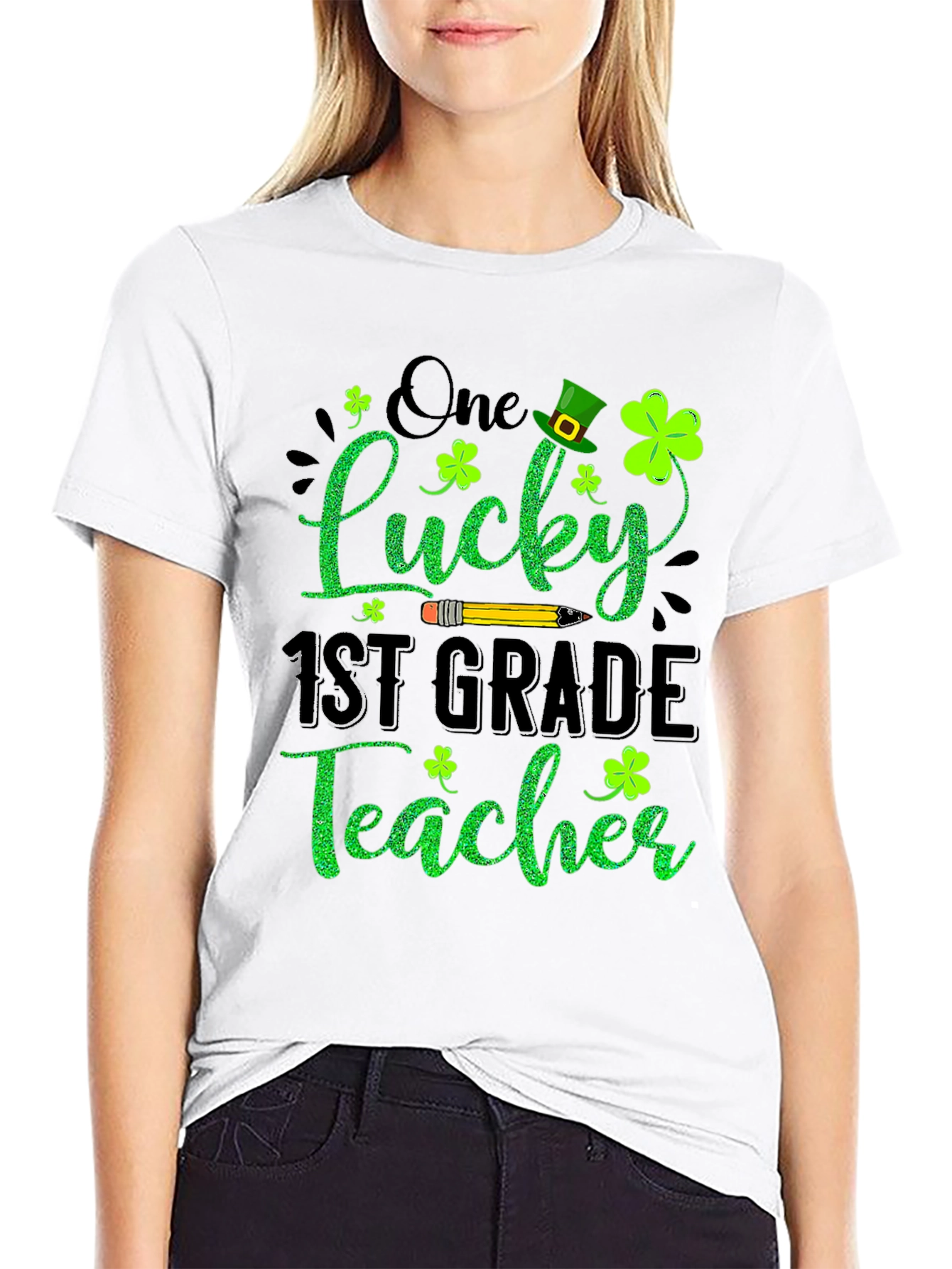 Lucky 1st Grade Teacher St. Patricks Day T-Shirt