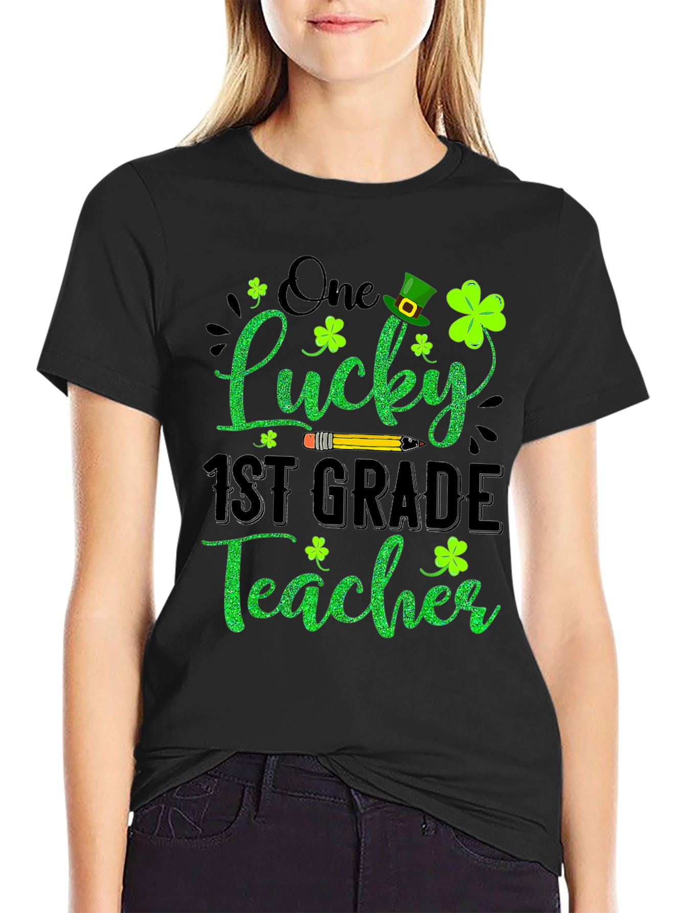 Lucky 1st Grade Teacher St. Patricks Day T-Shirt