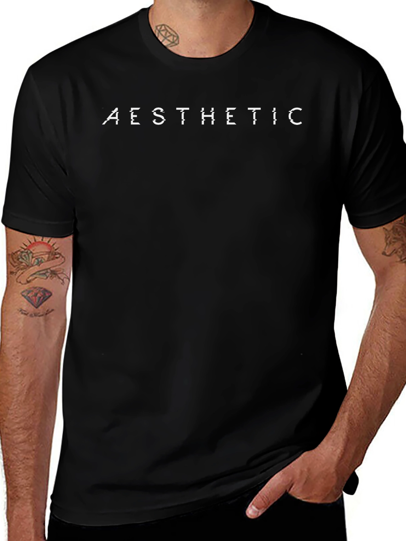 Aesthetic Black Graphic Tee Shirt