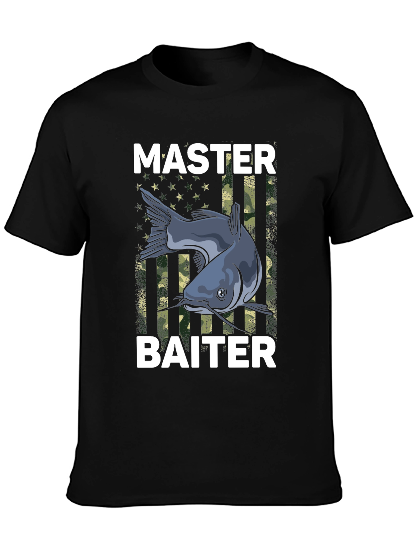 Master Baiter Fishing T-Shirt - Funny Catfish Design