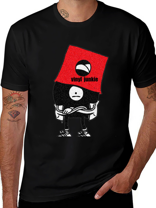 Vinyl Junkie Graphic Tee - Unique Music Lover T-Shirt
