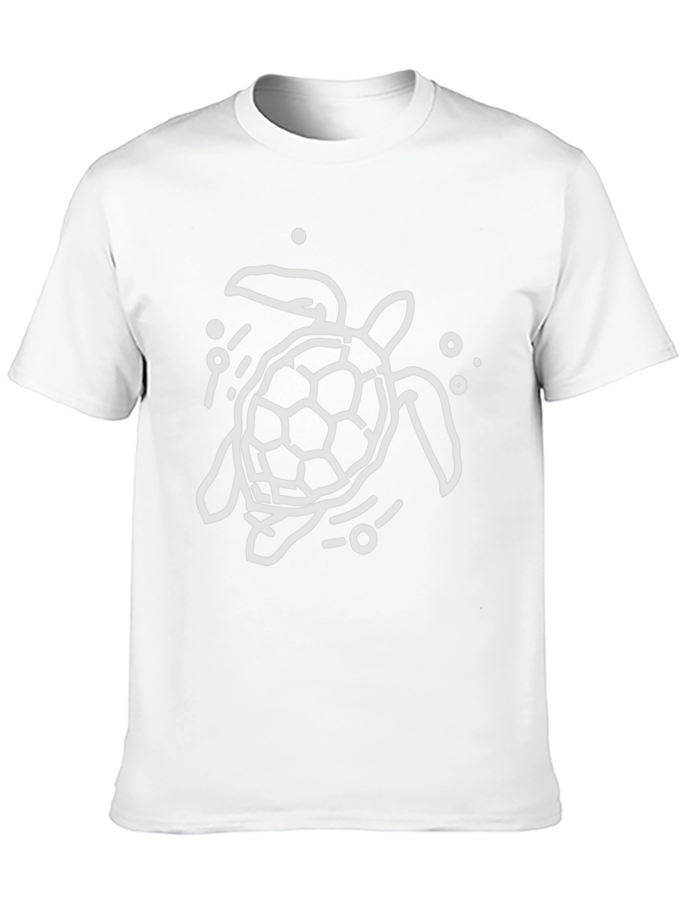 Turtle Graphic Tee - Black Cotton Casual Wear