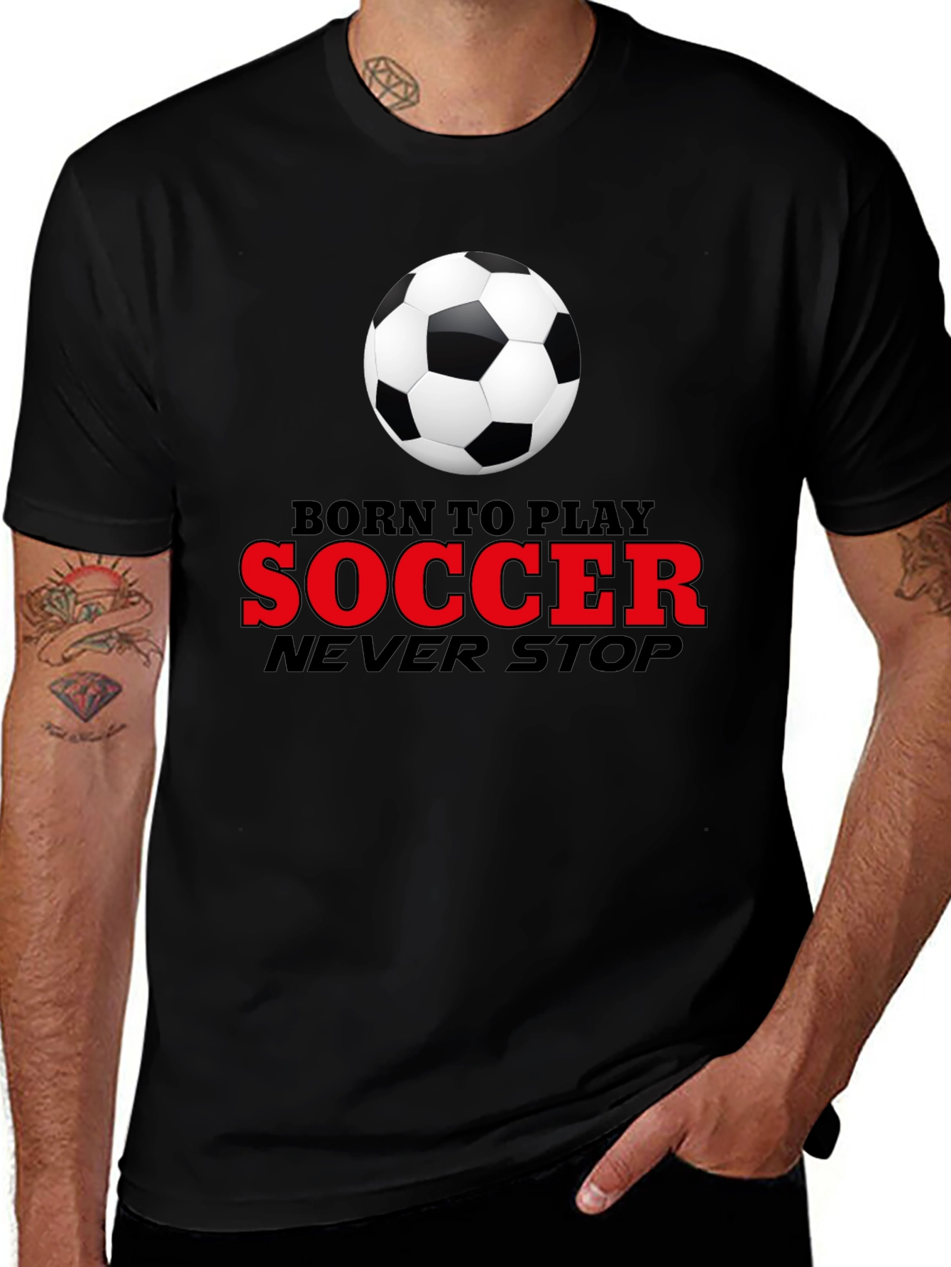 Born to Play Soccer Graphic T-Shirt