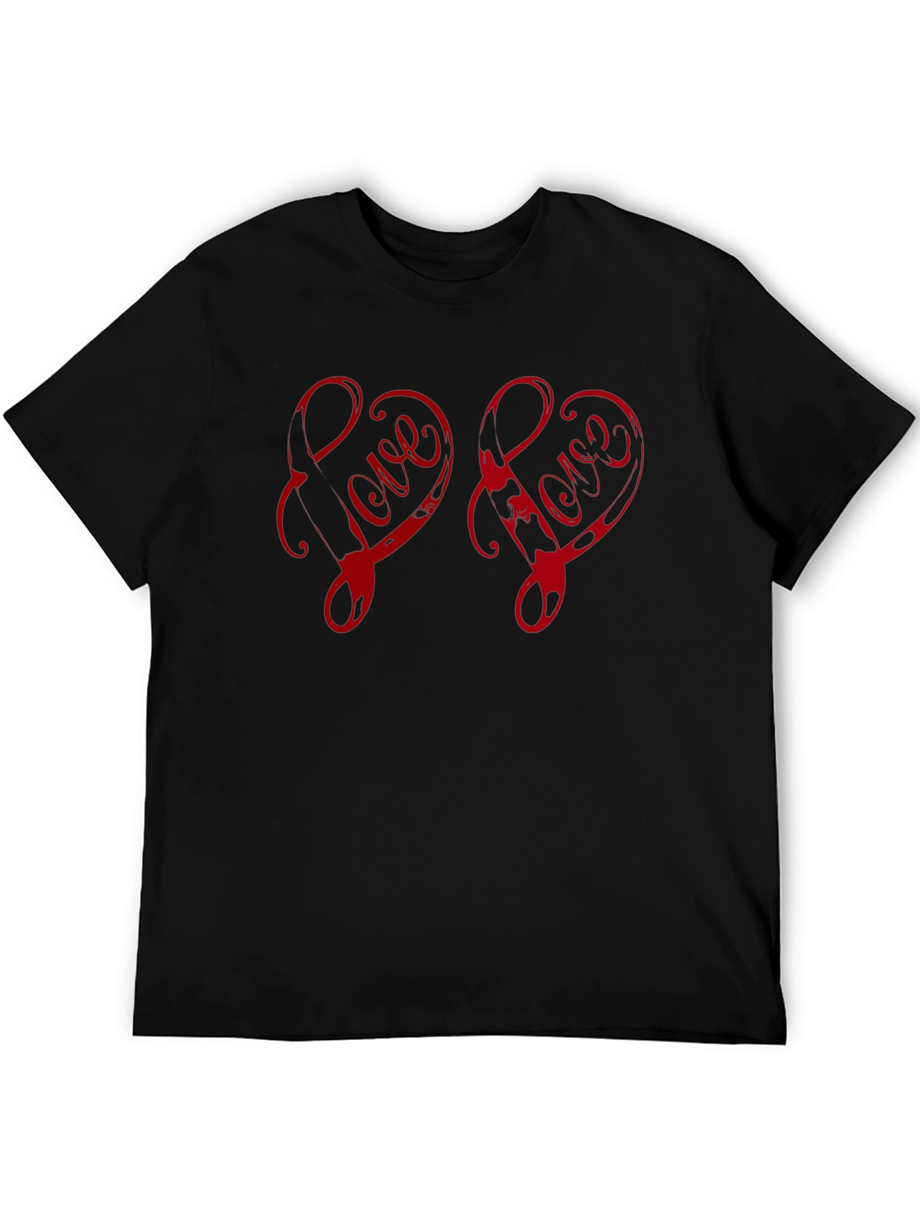 Love Heart Black T-Shirt