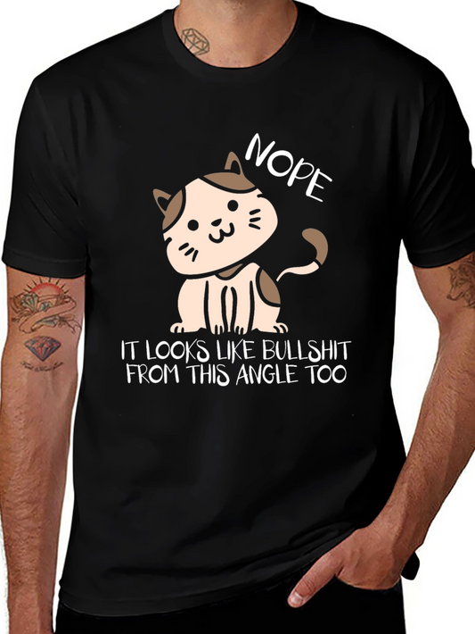 Nope Cat T-Shirt - Funny Graphic Tee for Cat Lovers