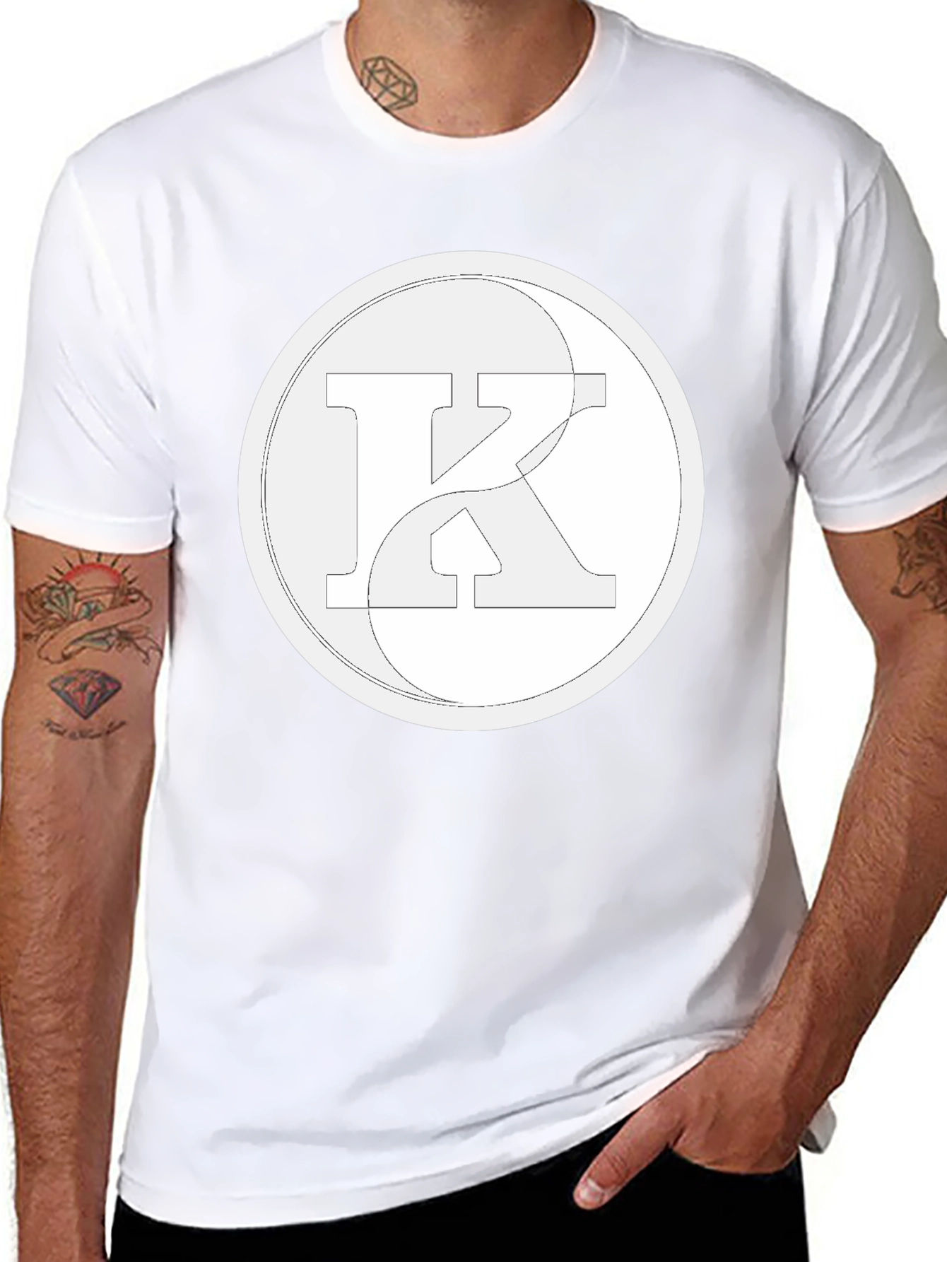 Yin Yang K Black T-Shirt