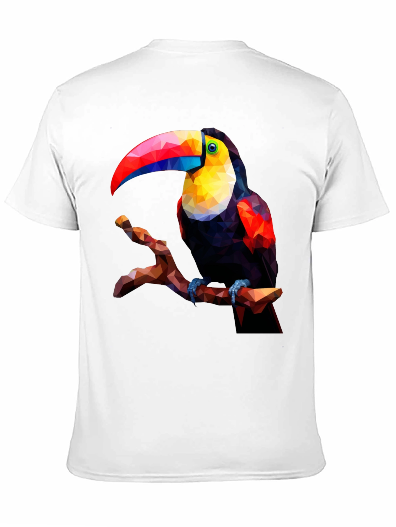 Geometric Toucan Graphic Tee - Black T-Shirt