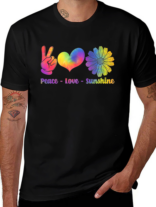 Peace Love Sunshine Tie Dye Graphic Tee