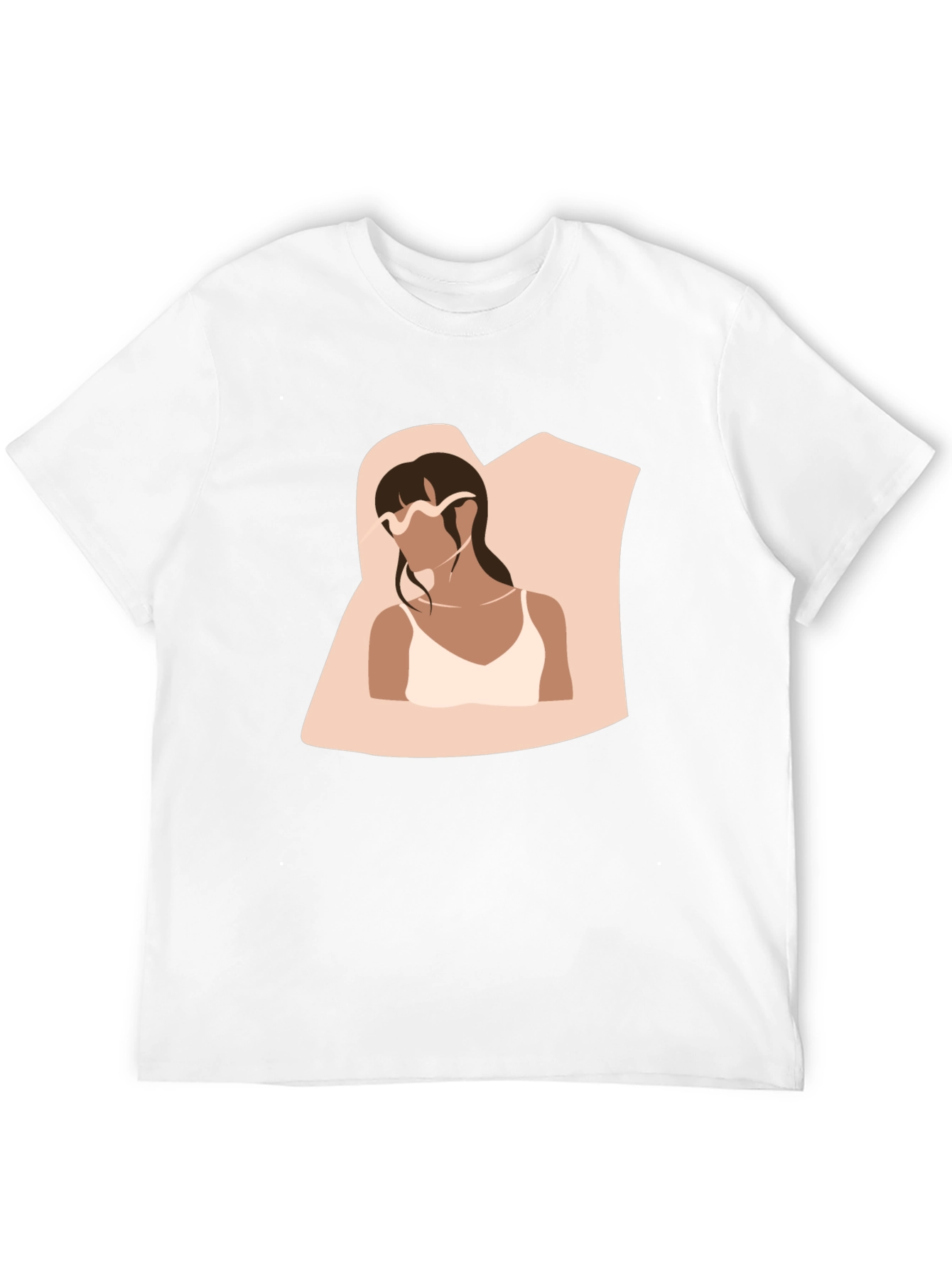 Minimalist Woman Portrait Black T-Shirt