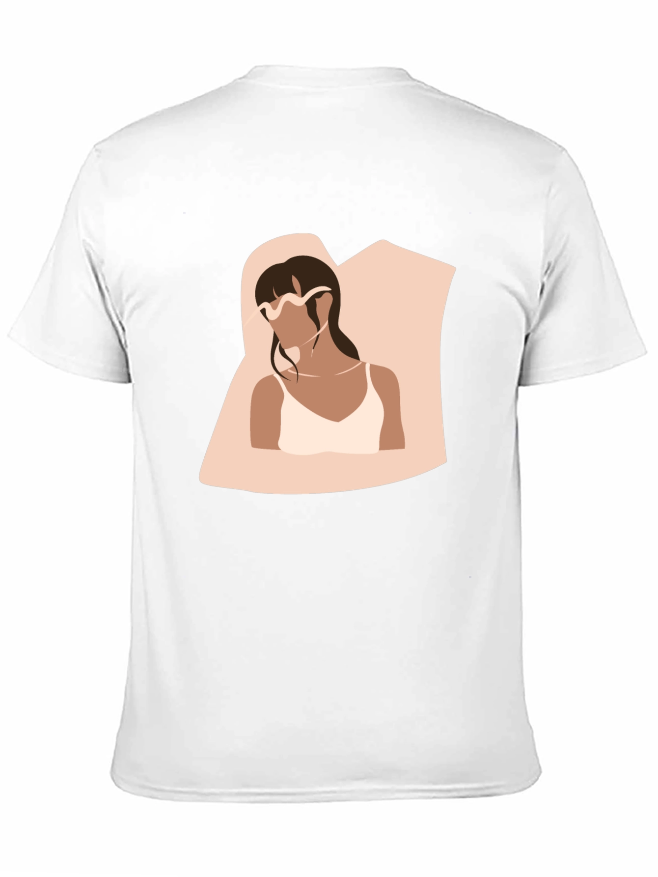 Minimalist Woman Portrait Black T-Shirt