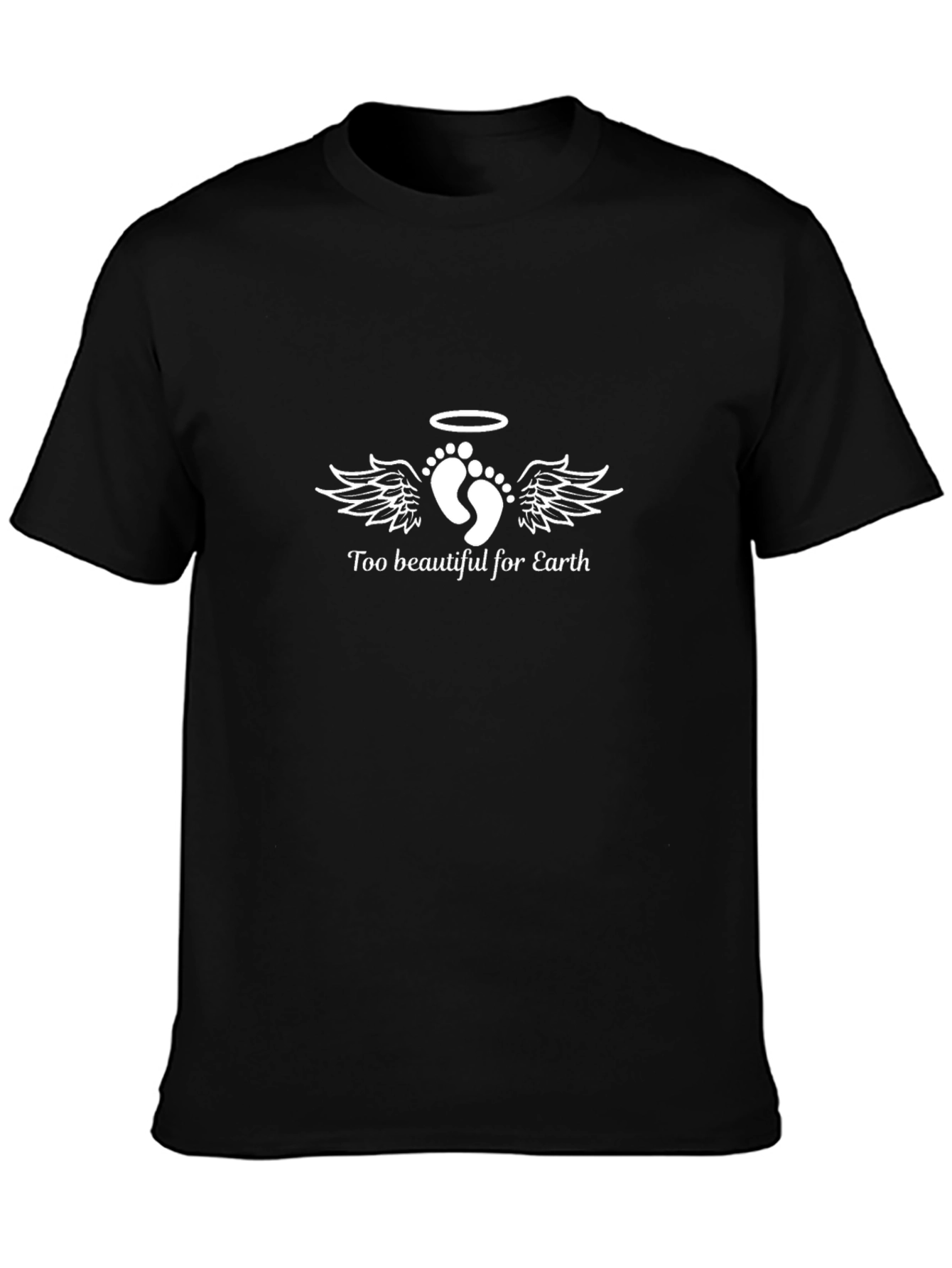 Angel Baby Footprint T-Shirt - Memorial Apparel