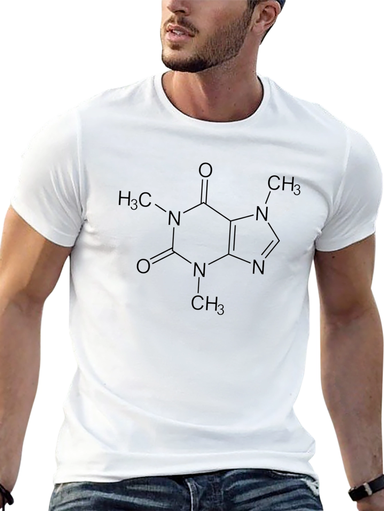 Caffeine Molecule Graphic T-Shirt