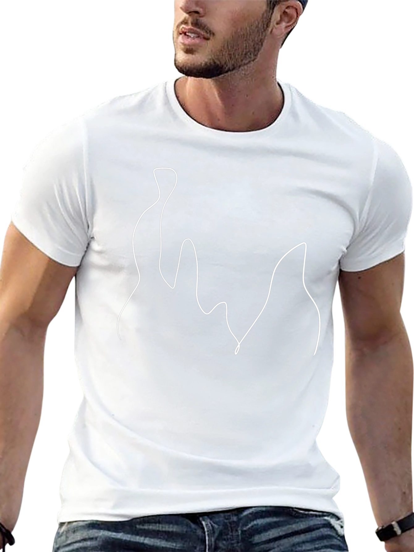 Abstract Line Art T-Shirt - Modern Graphic Tee