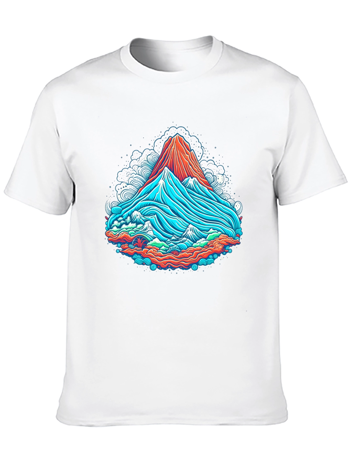 Vibrant Mountain Graphic Tee - Cool Casual Style
