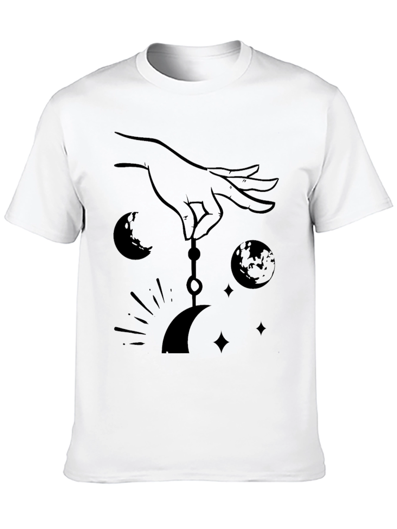 Celestial Hand Graphic Tee - Unisex Black T-Shirt