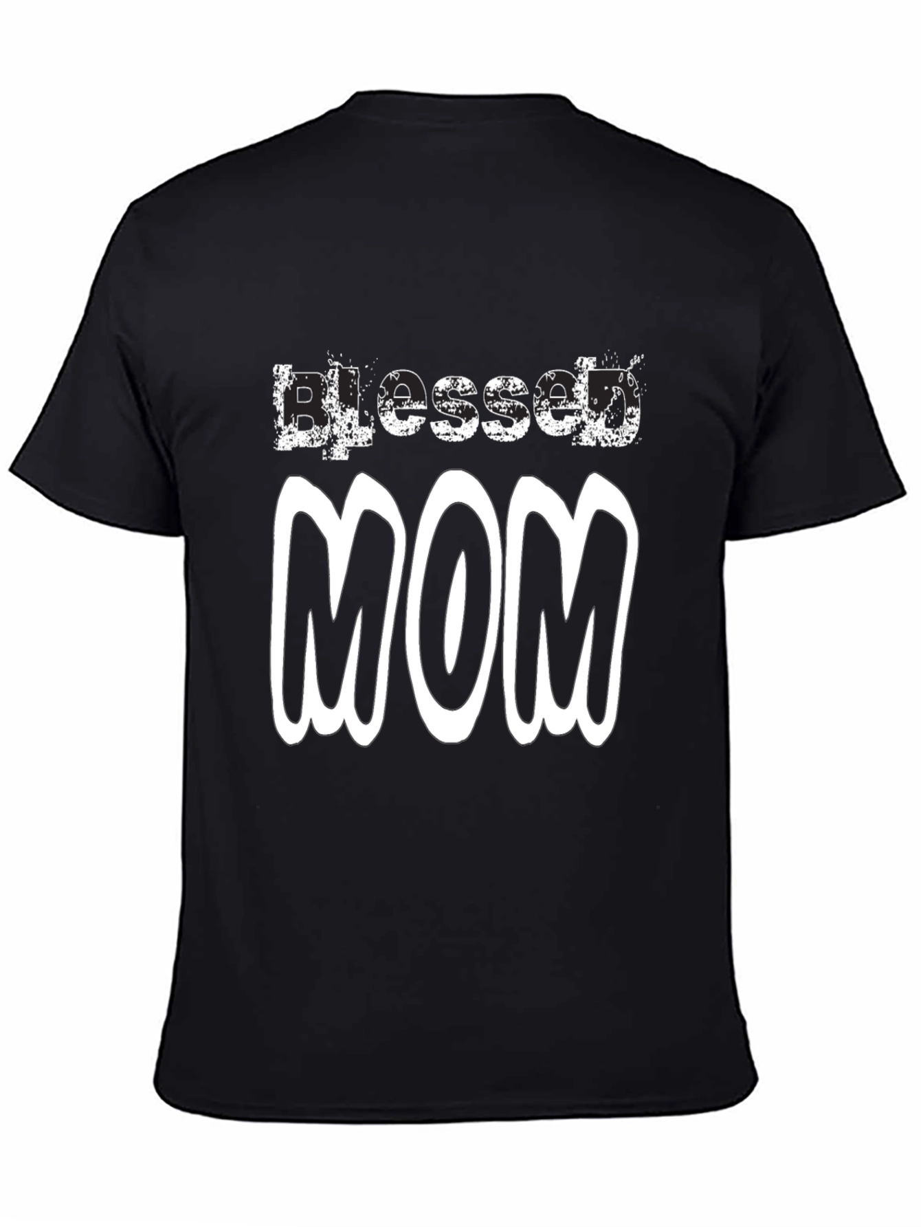 Blessed Mom Black T-Shirt - Gift for Mothers