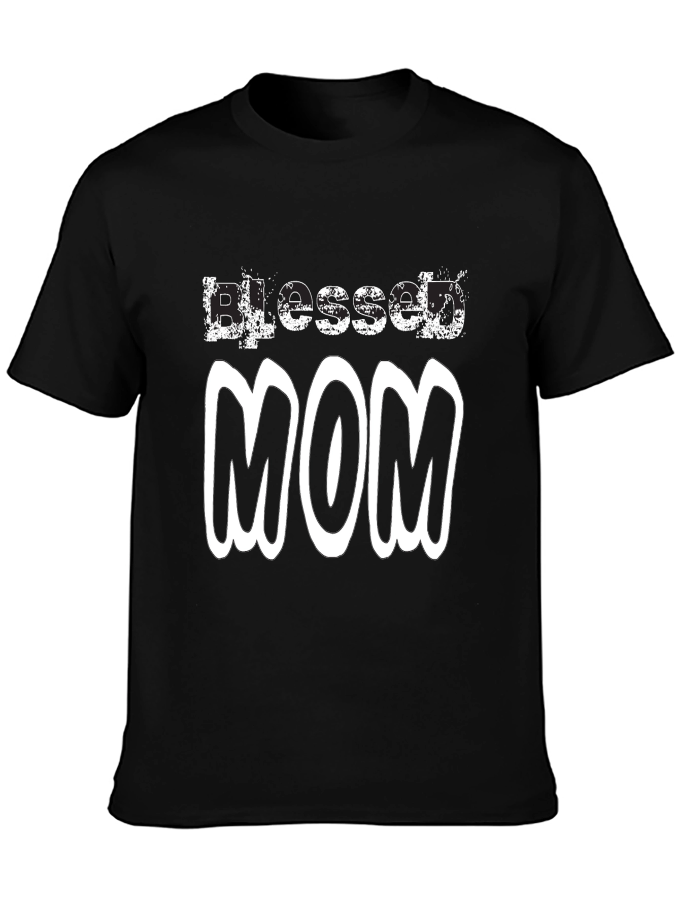 Blessed Mom Black T-Shirt - Gift for Mothers