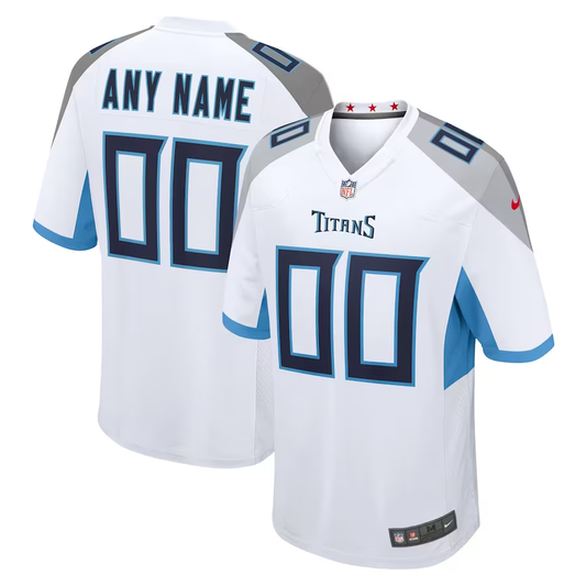 Custom Tennessee Titans White Game Jerseys