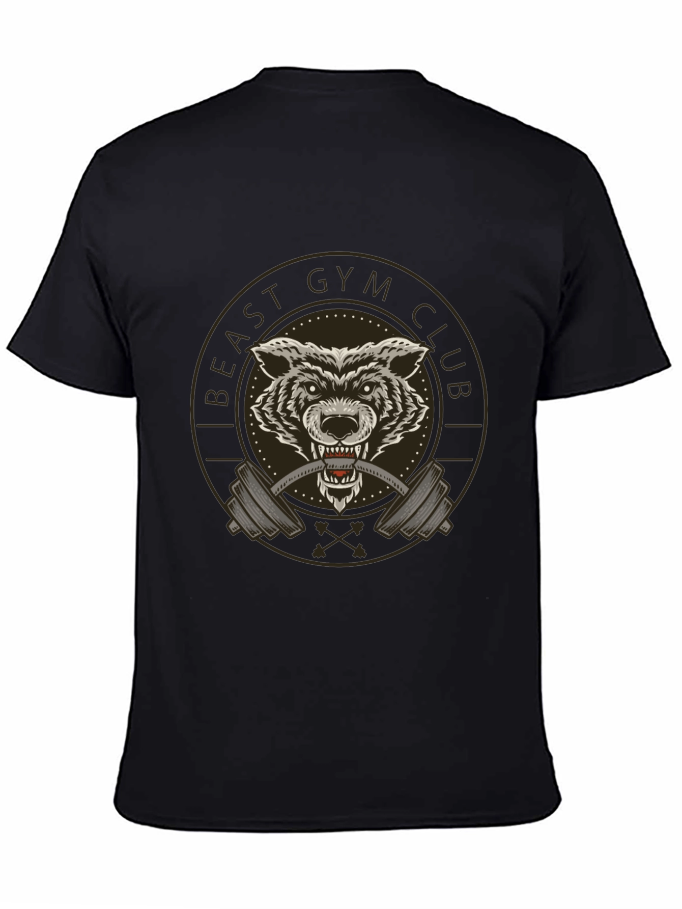 Beast Gym Club Wolf Graphic Tee - Black