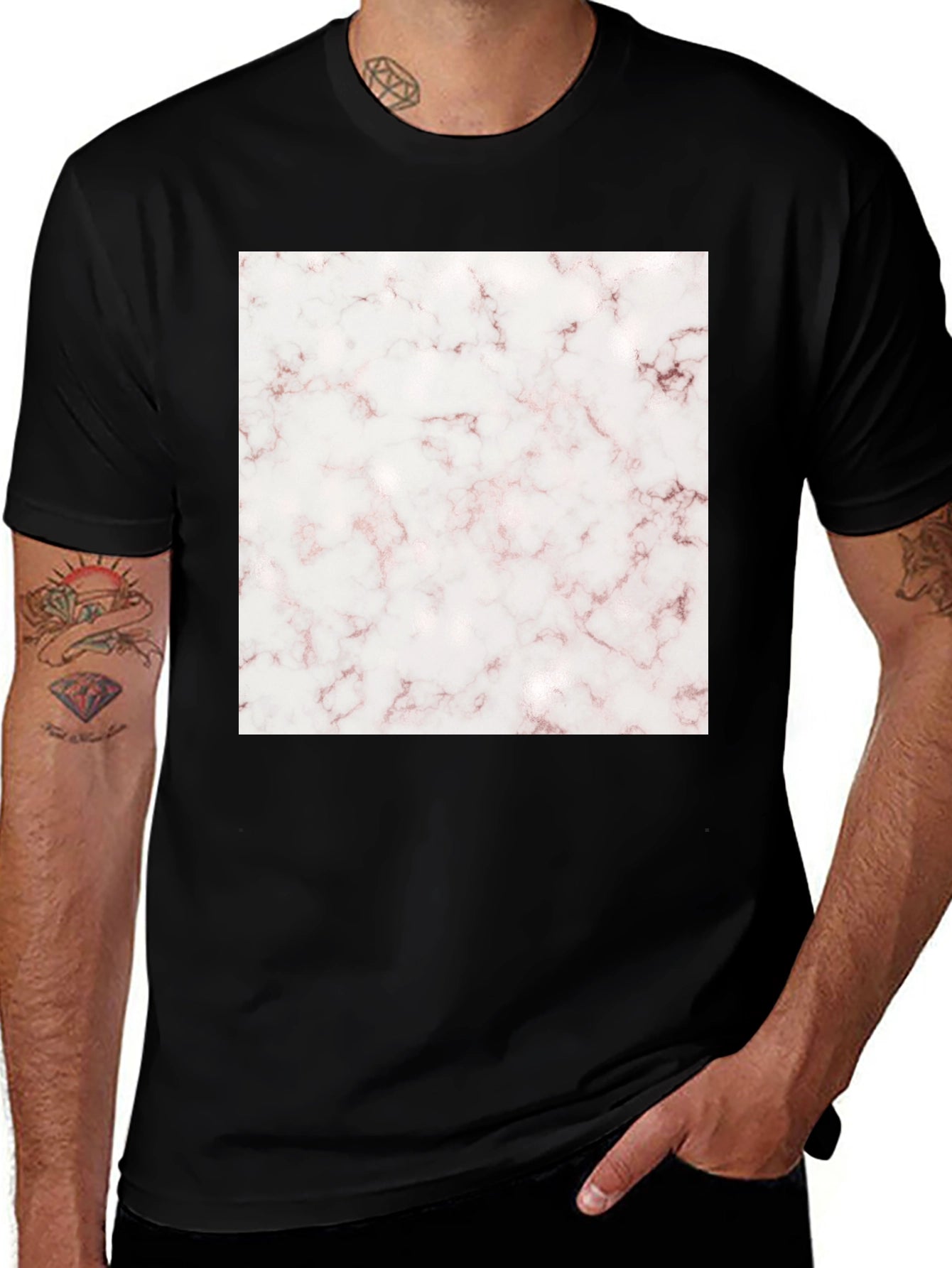 Marble Graphic T-Shirt - Modern Print Tee