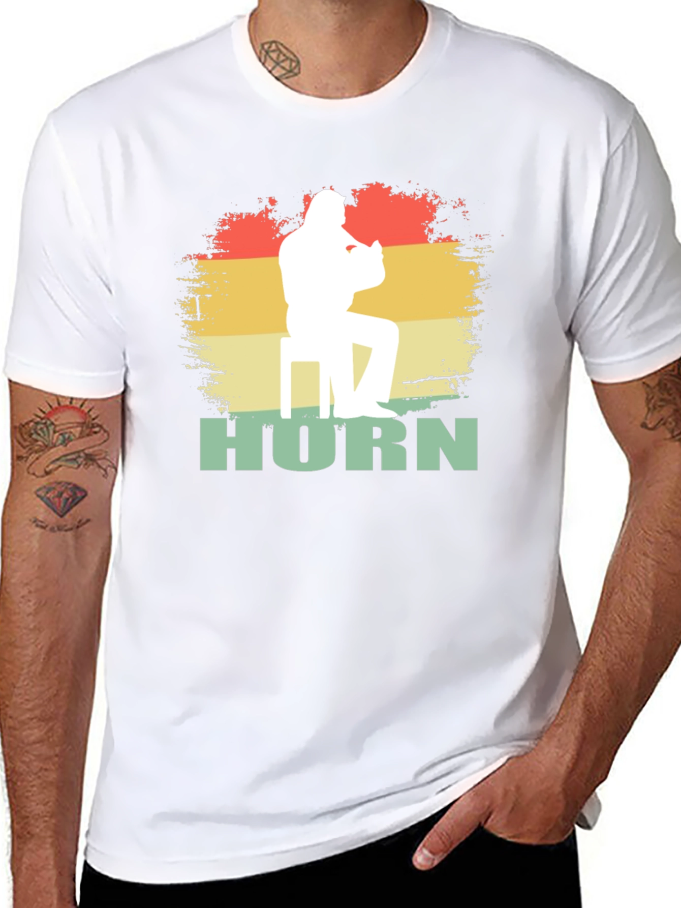 Horn Player Graphic T-Shirt