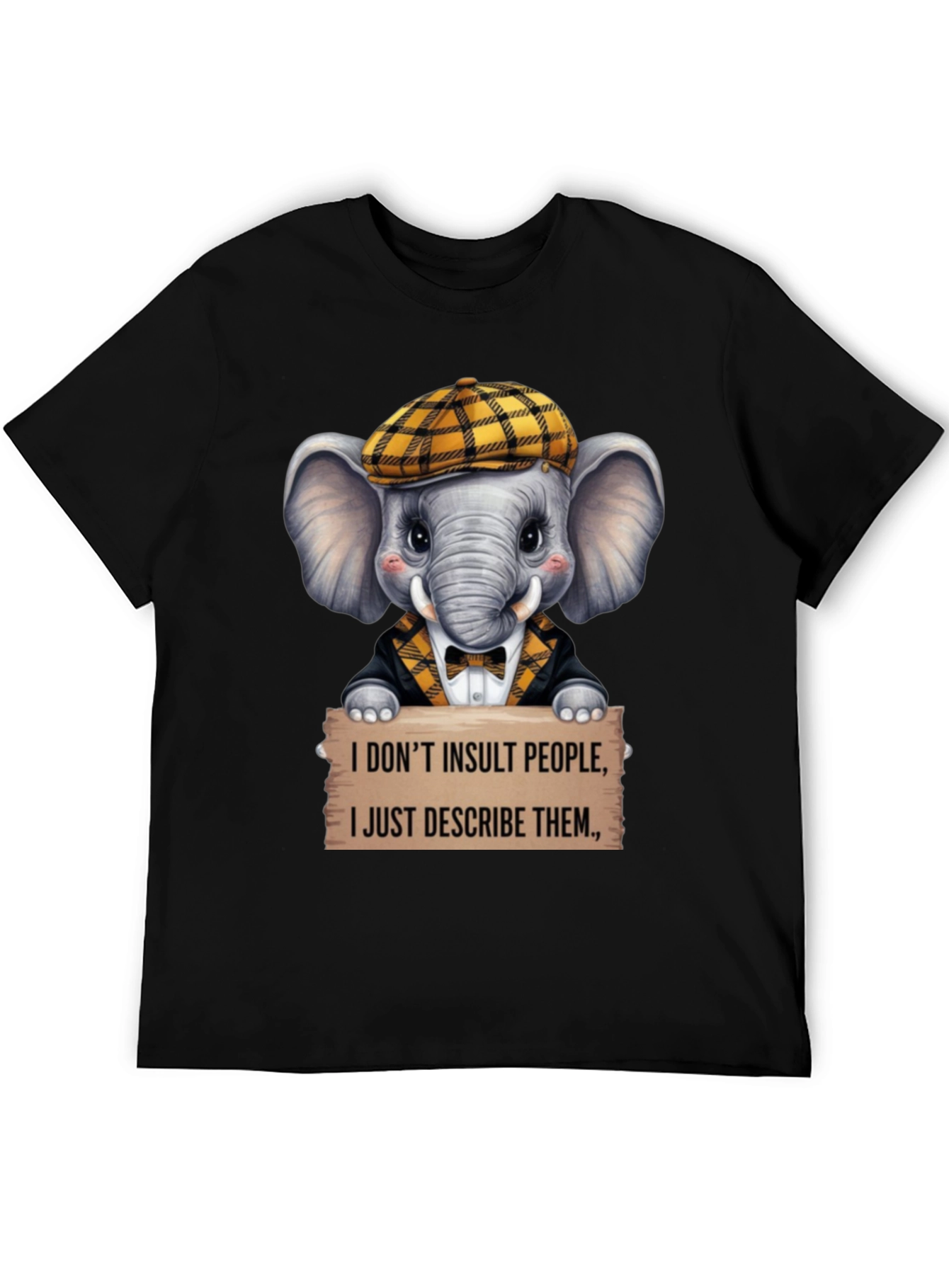 Funny Elephant T-Shirt: I Dont Insult I Describe
