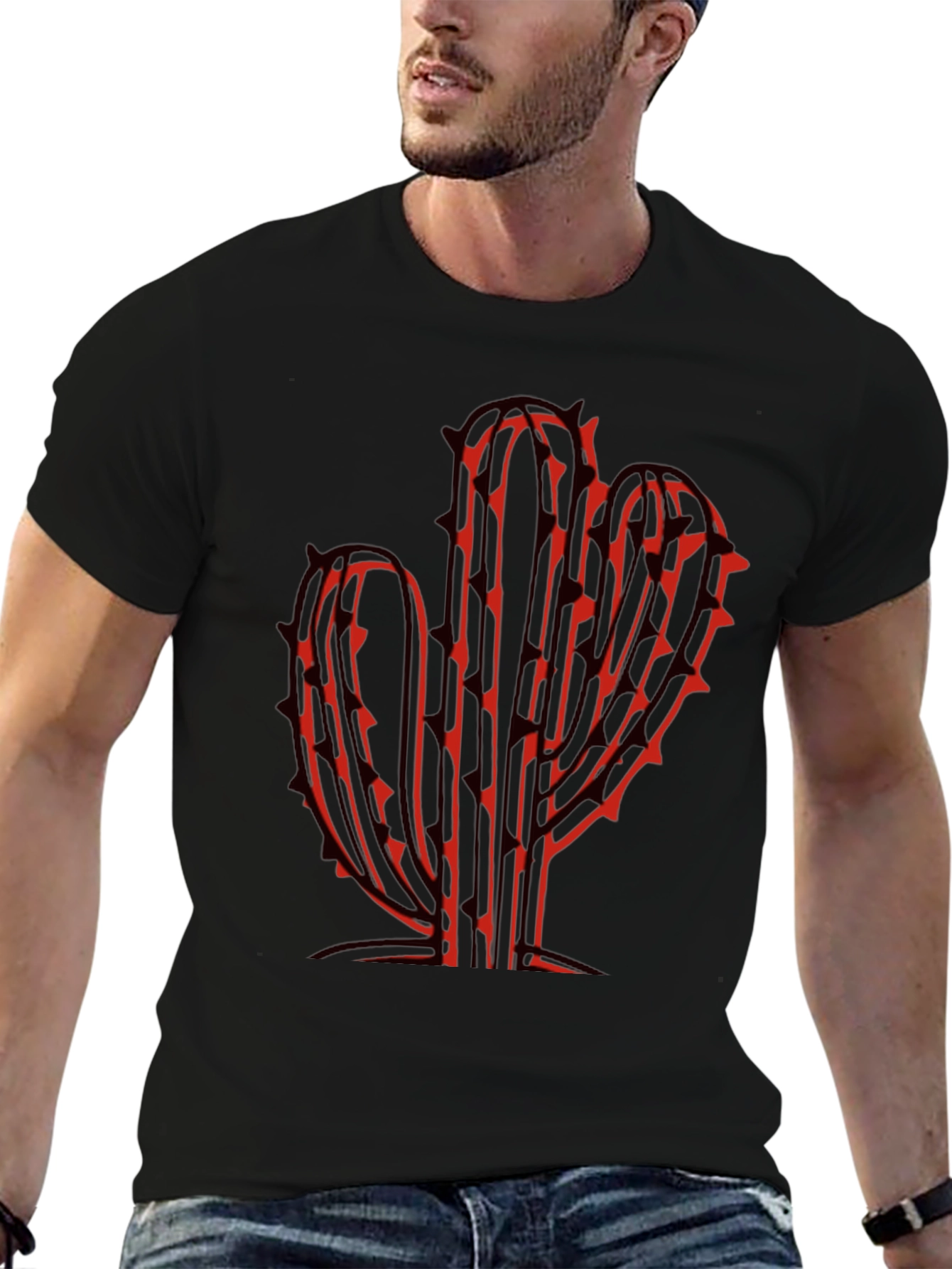 Mens Cactus Graphic Tee - Bold Desert Style