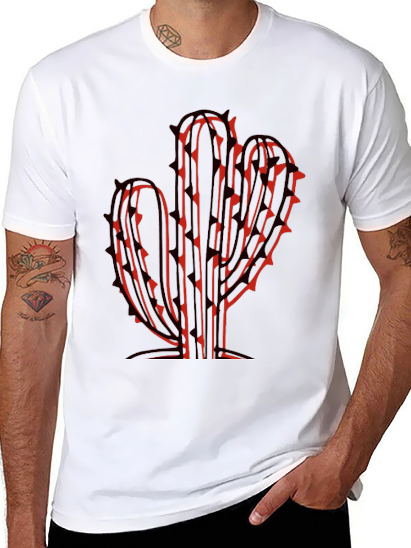 Mens Cactus Graphic Tee - Bold Desert Style