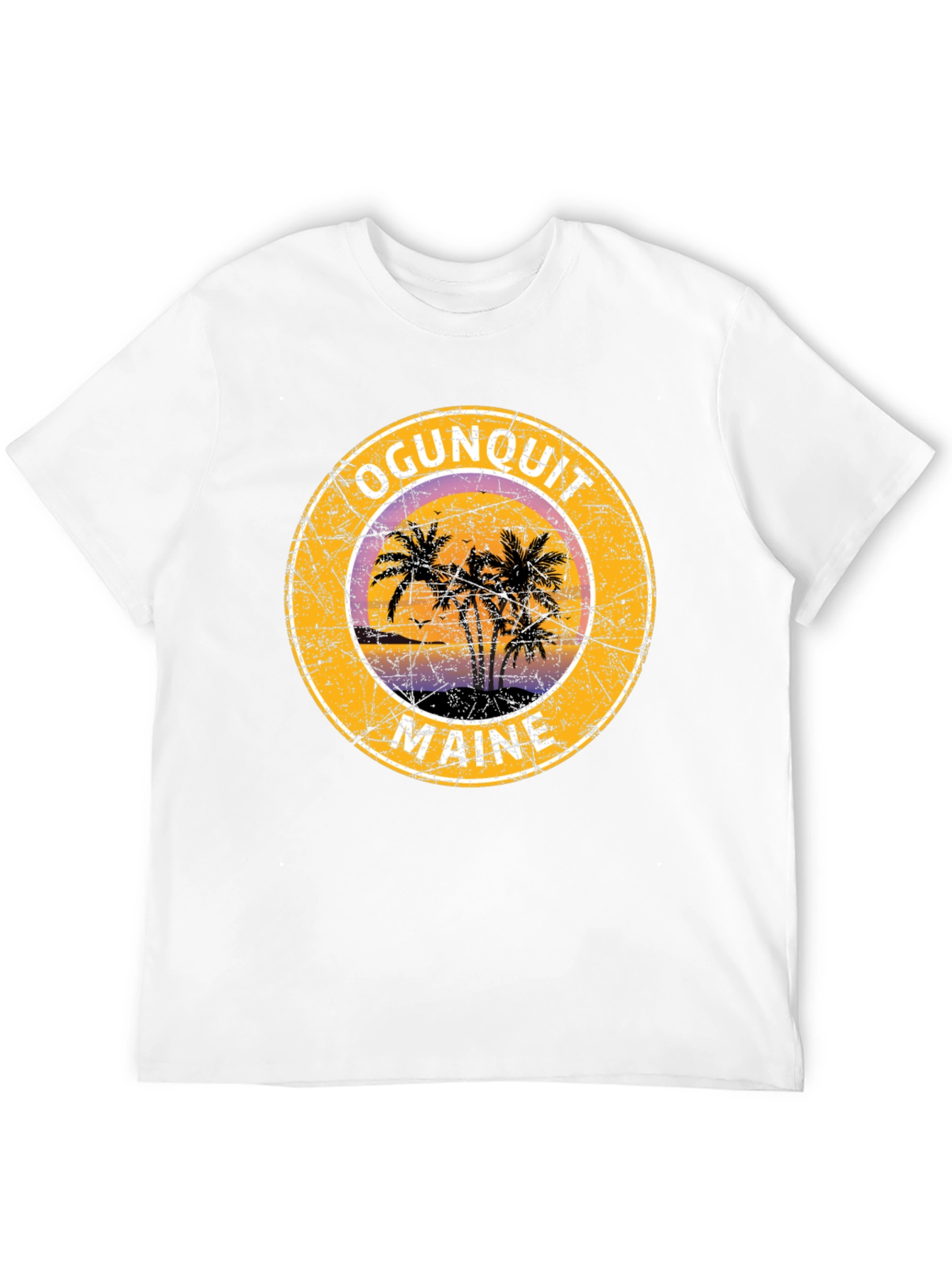 Ogunquit Maine Palm Tree Graphic T-Shirt
