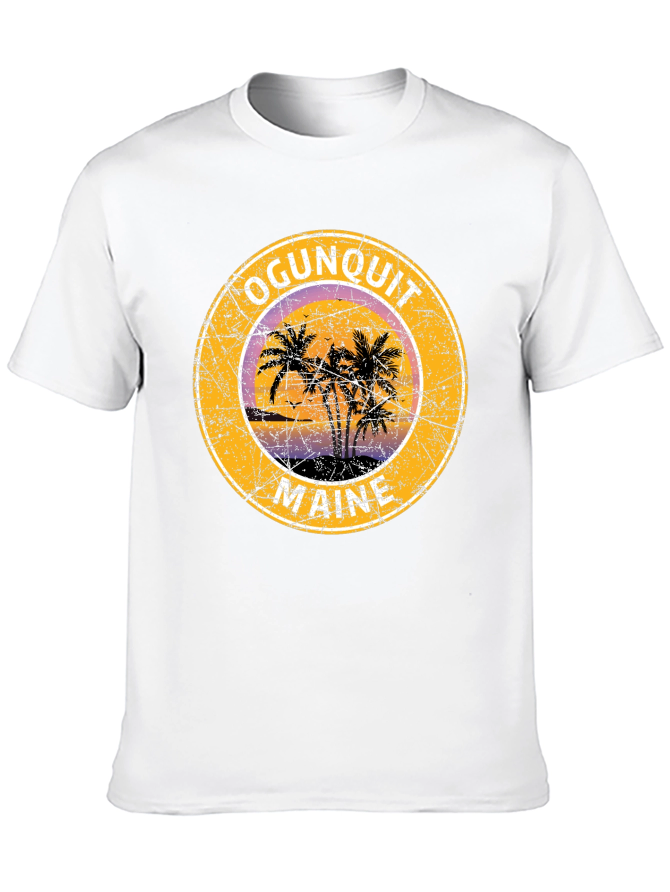 Ogunquit Maine Palm Tree Graphic T-Shirt