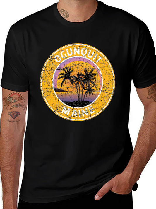 Ogunquit Maine Palm Tree Graphic T-Shirt