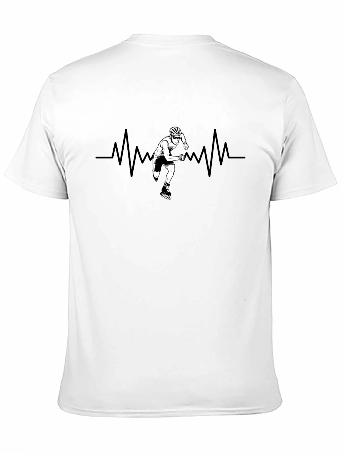 Inline Skate Heartbeat Black T-Shirt