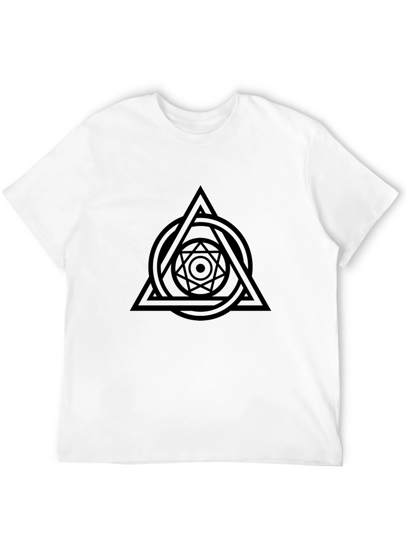 Geometric Symbol Black T-Shirt