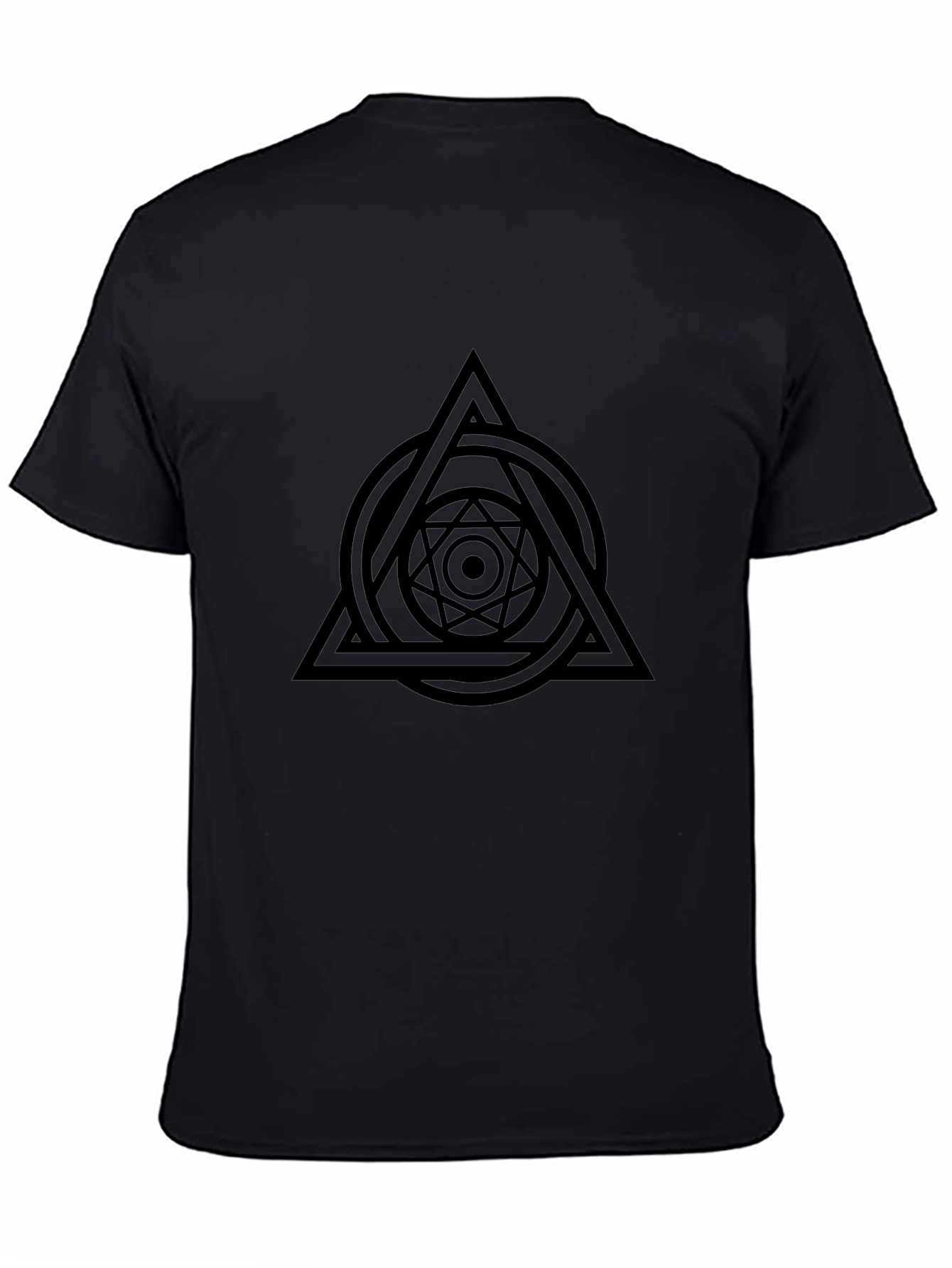 Geometric Symbol Black T-Shirt