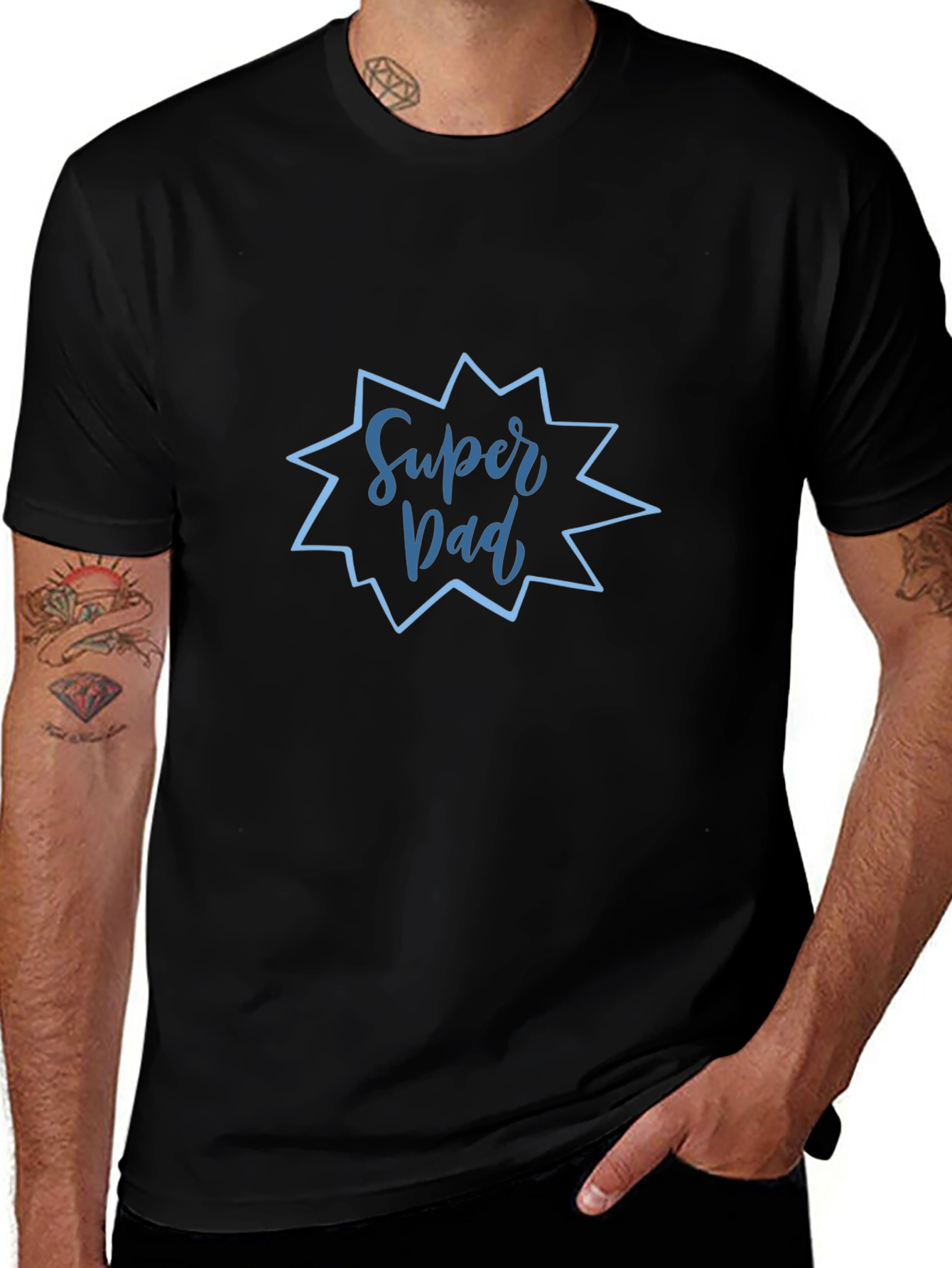 Super Dad Graphic T-Shirt - Black
