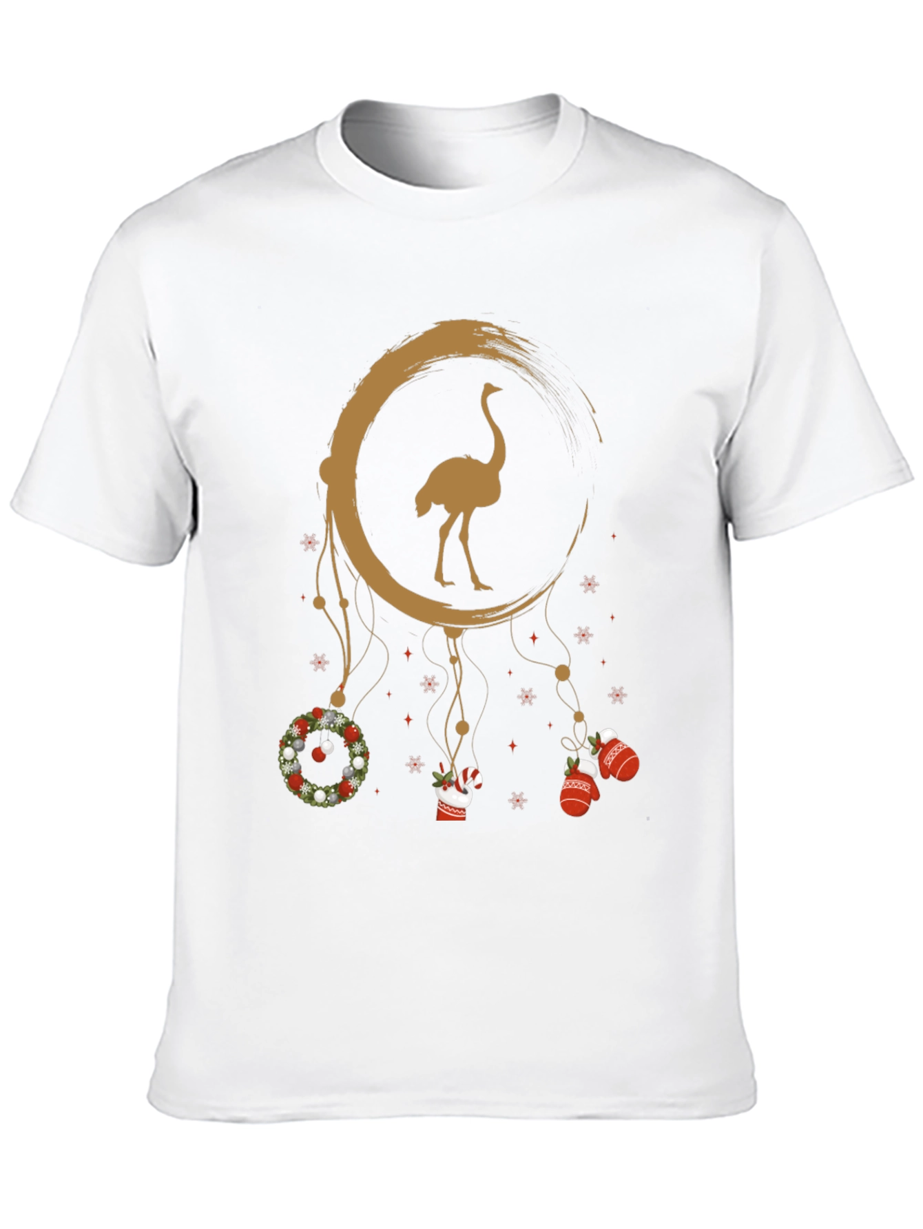 Ostrich Dreamcatcher Christmas Graphic Tee