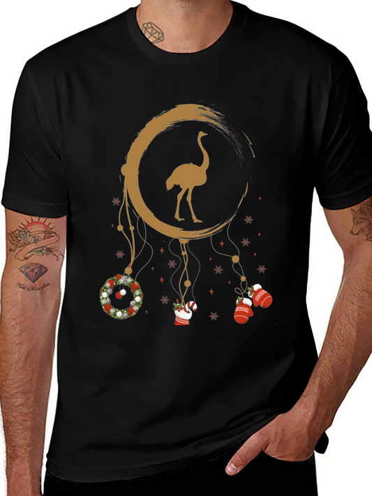 Ostrich Dreamcatcher Christmas Graphic Tee
