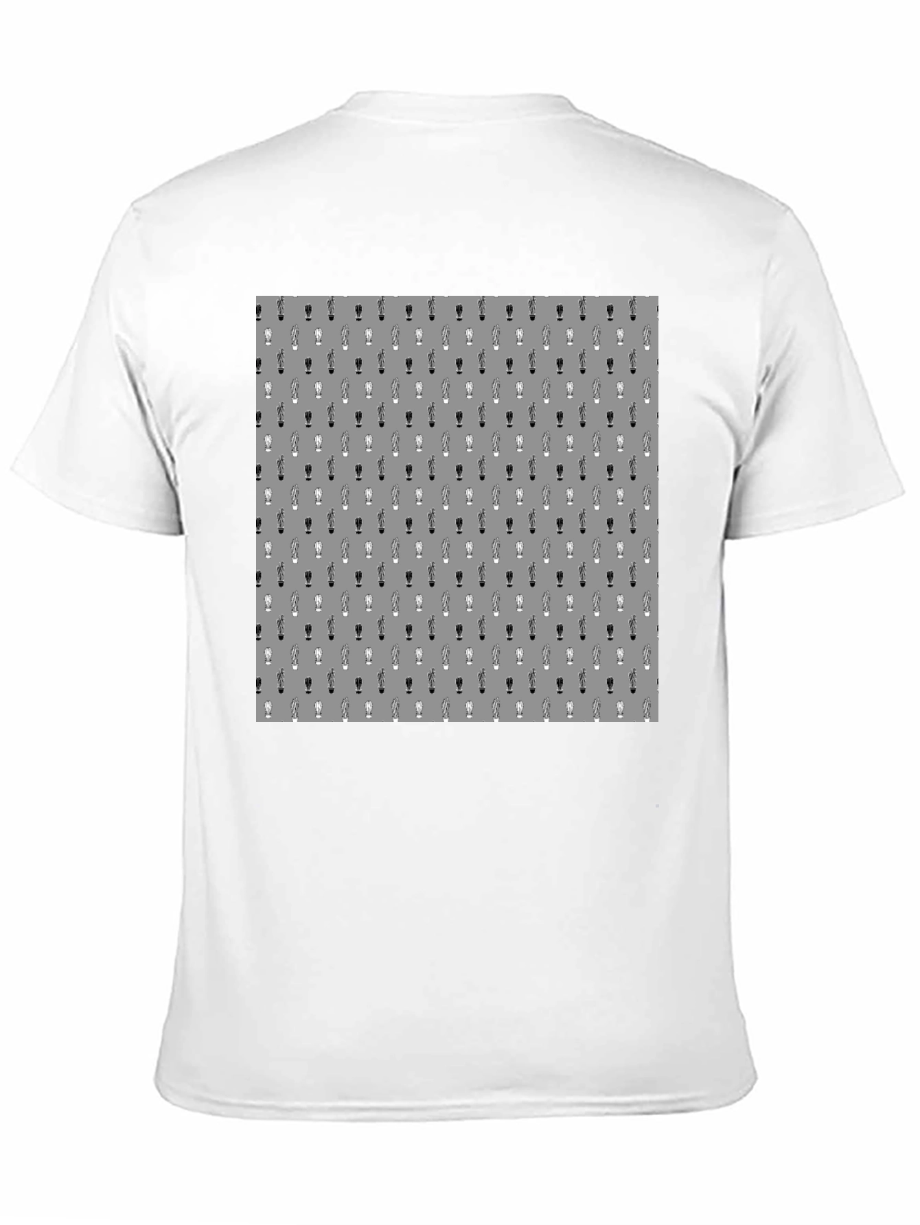 Novelty Beer Glass Pattern Black T-Shirt