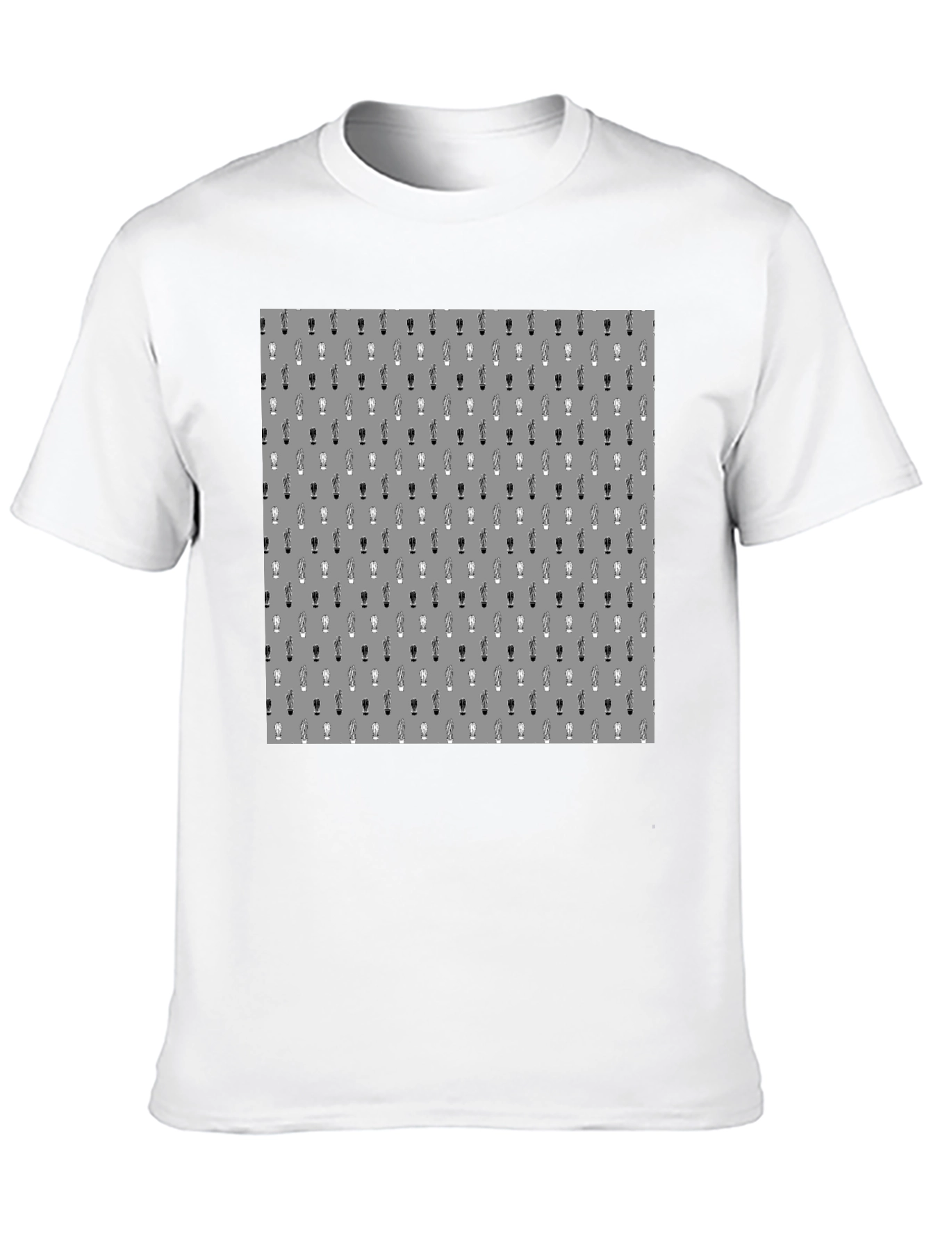 Novelty Beer Glass Pattern Black T-Shirt