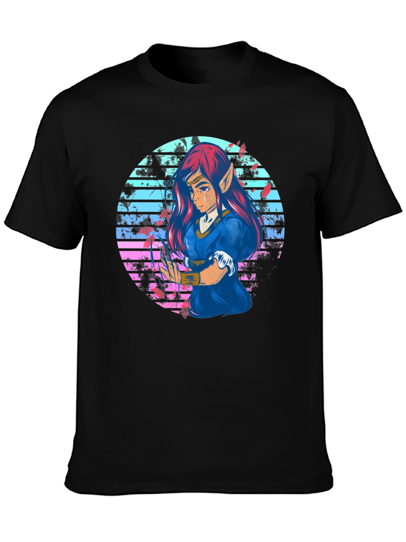 Anime Elf Retro T-Shirt - Unisex Graphic Tee