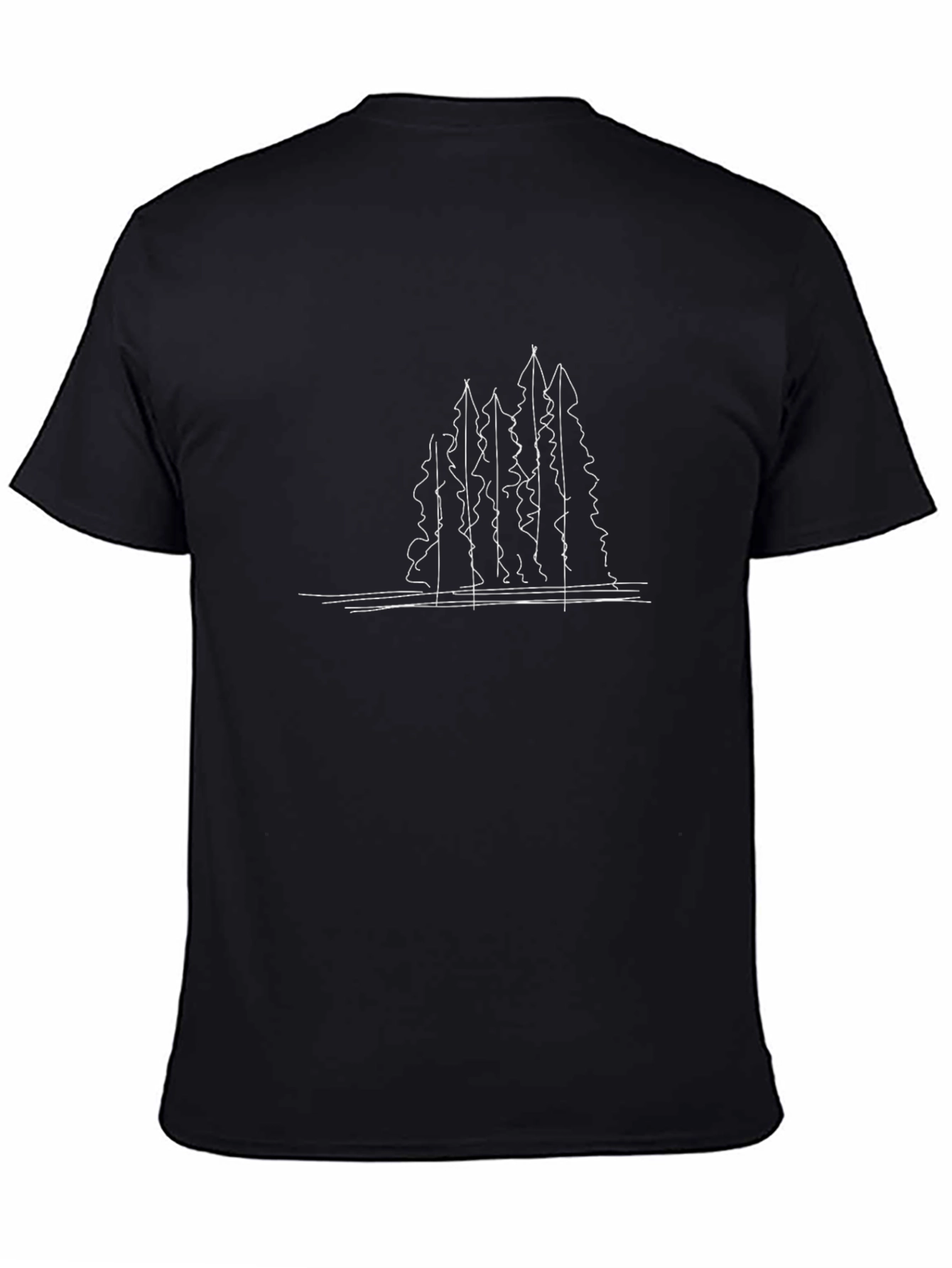 Abstract Trees Graphic Tee - Modern Casual Style
