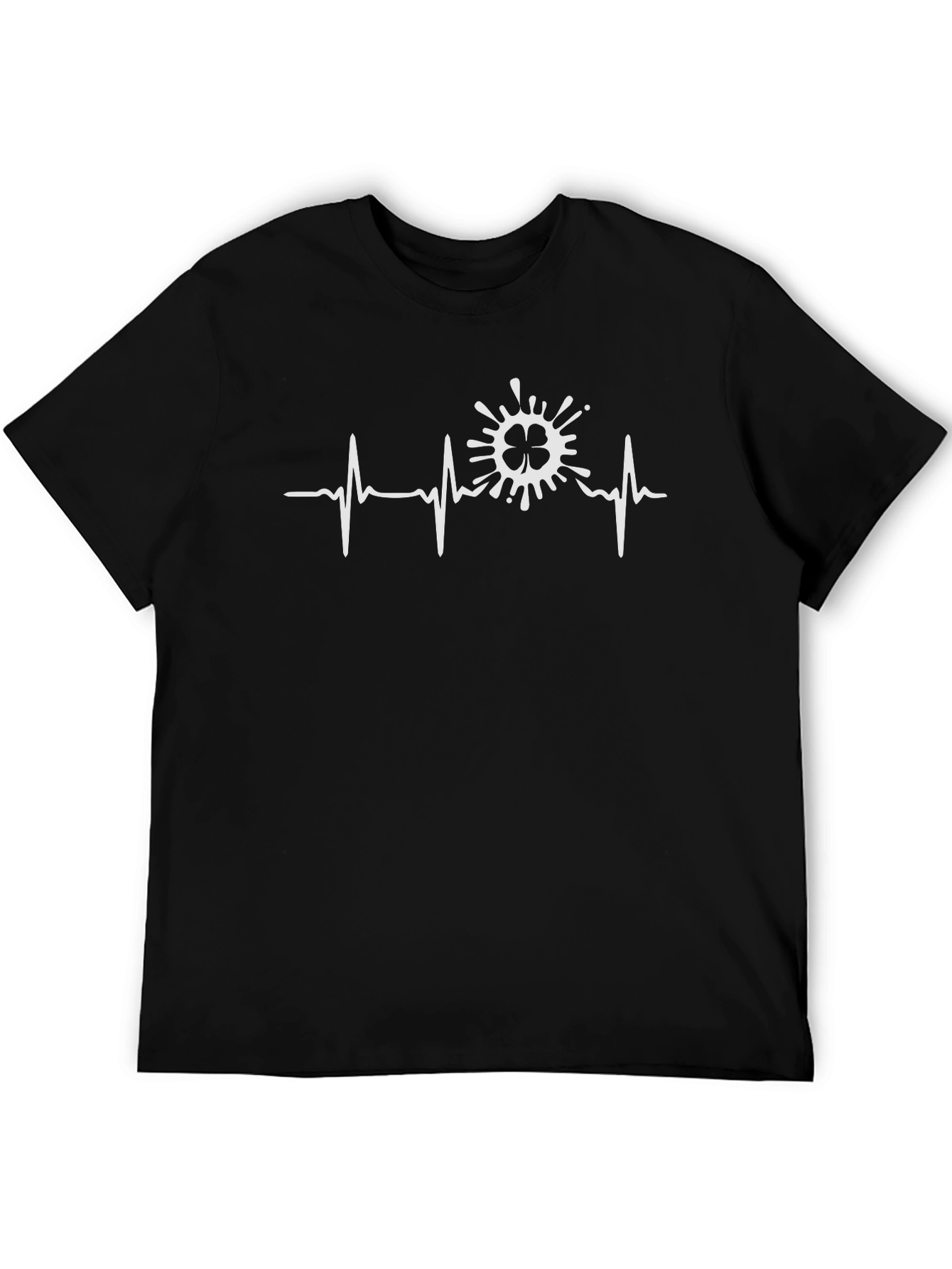 Shamrock Heartbeat Graphic Tee - St. Patricks Day Shirt