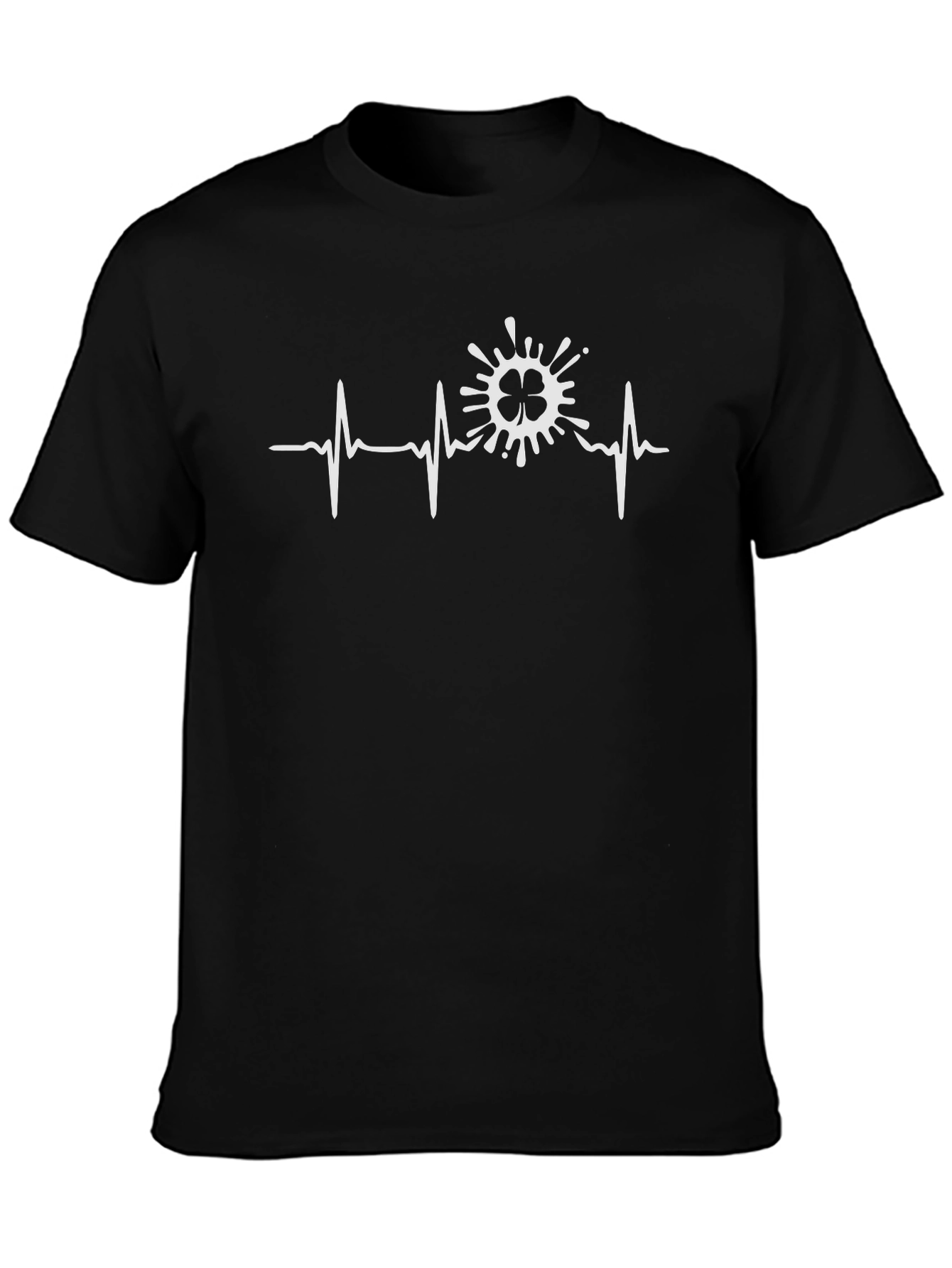 Shamrock Heartbeat Graphic Tee - St. Patricks Day Shirt