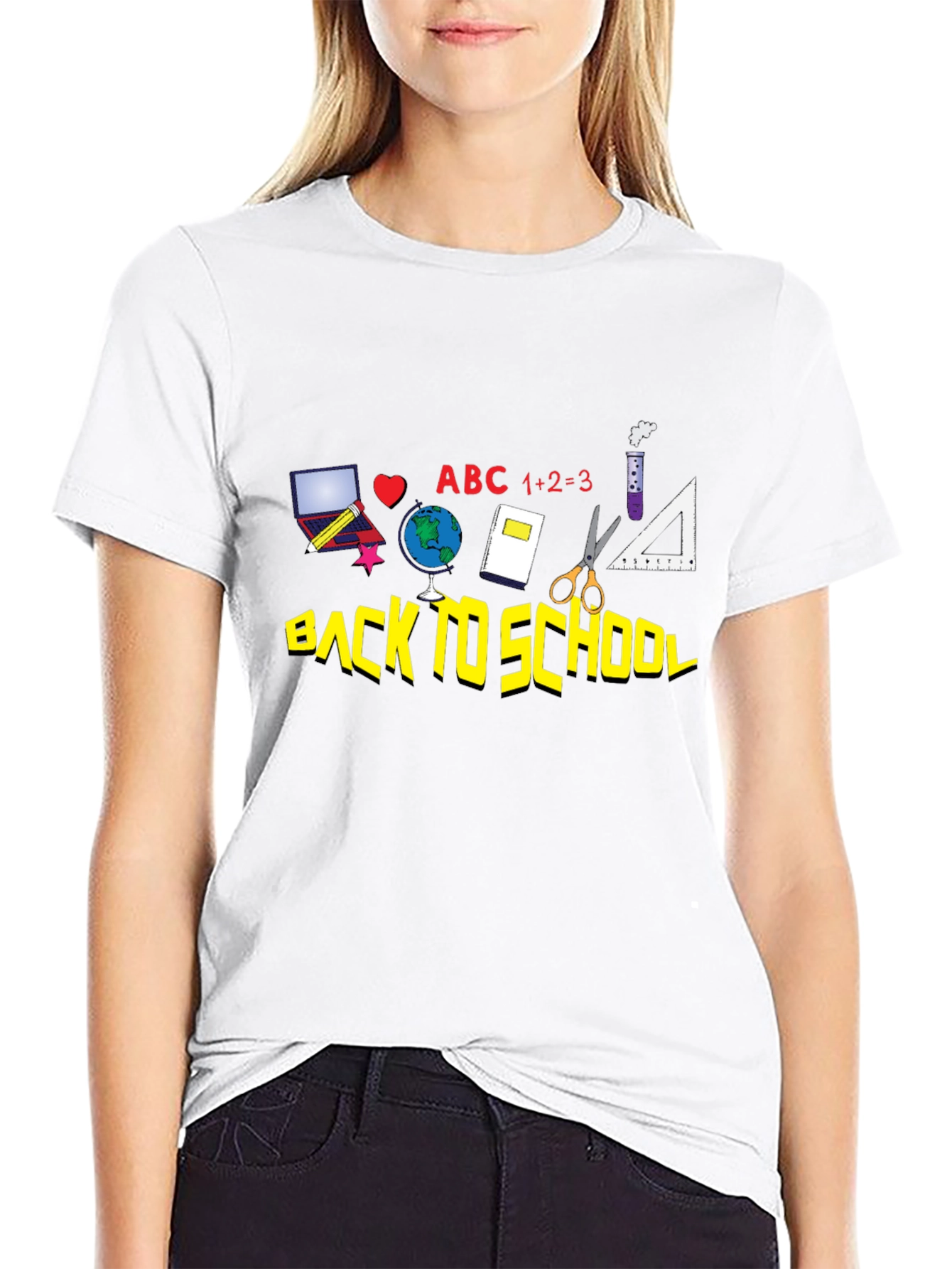 Back to School Graphic Tee - Black Cotton T-Shirt
