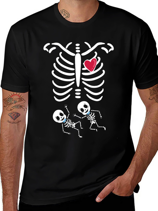Pregnancy Skeleton T-Shirt - Expecting Twins